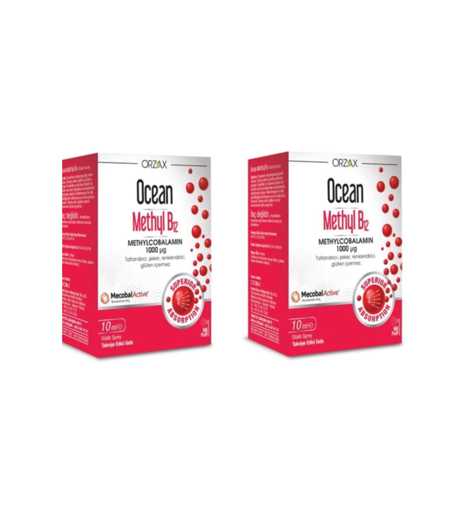 Ocean Methyl B12 1000 10 Ml Spray and Vitamin D3 1000 Iu Spray