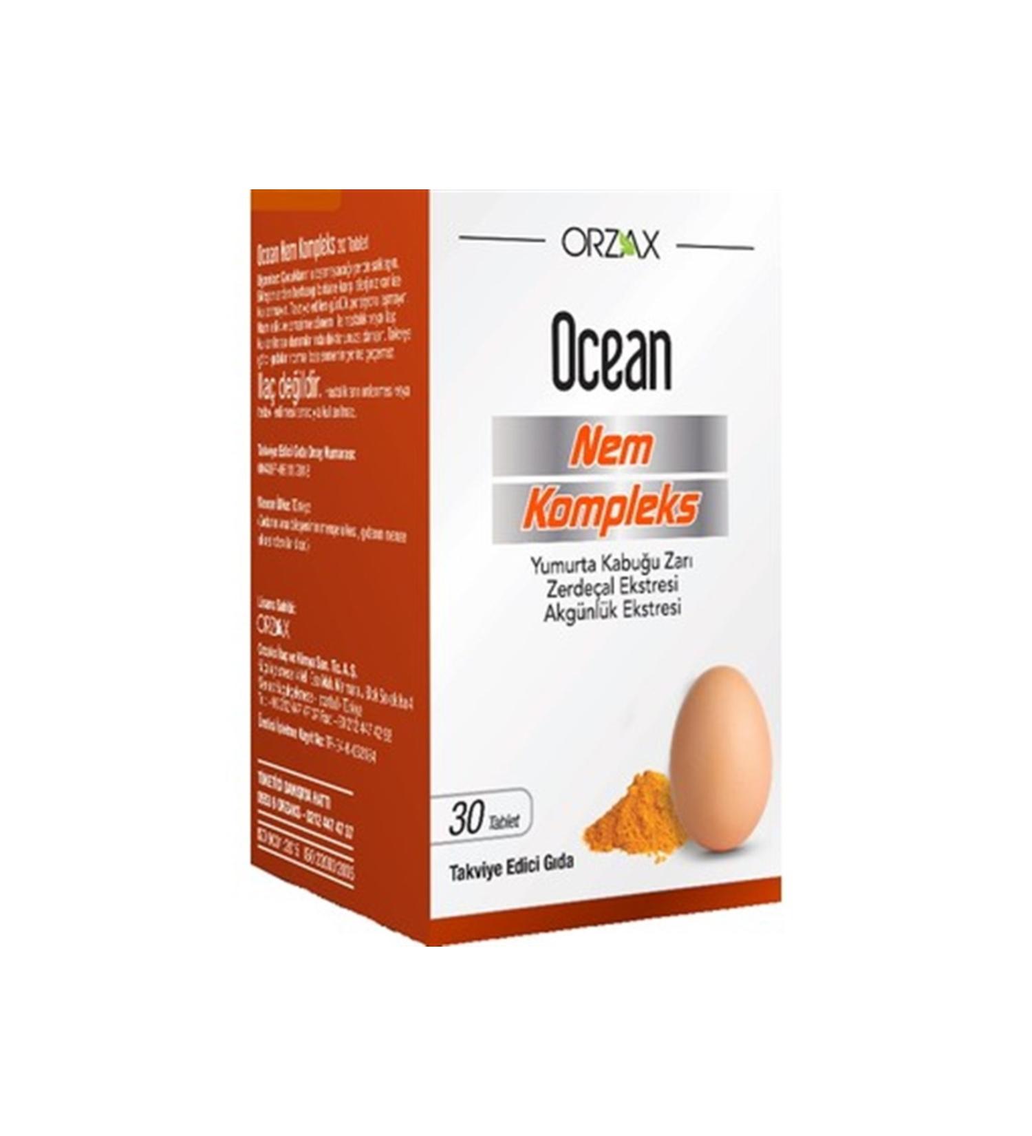 Moisture Complex Containing Ocean Eggshell Membrane Turmeric Extract and Frankincense Extract 30 Tablets