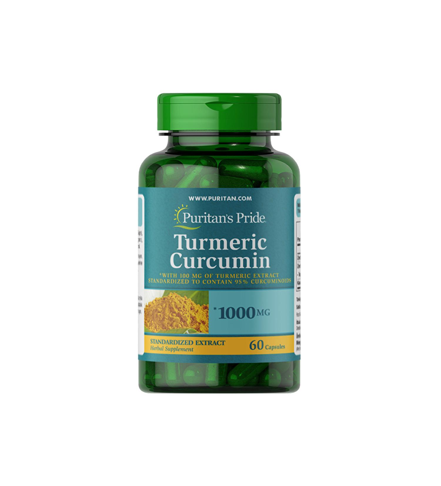 Puritan's Pride Turmeric Curcumin 1000 Mg 60 Capsules - Buy Online on GoSupps.com