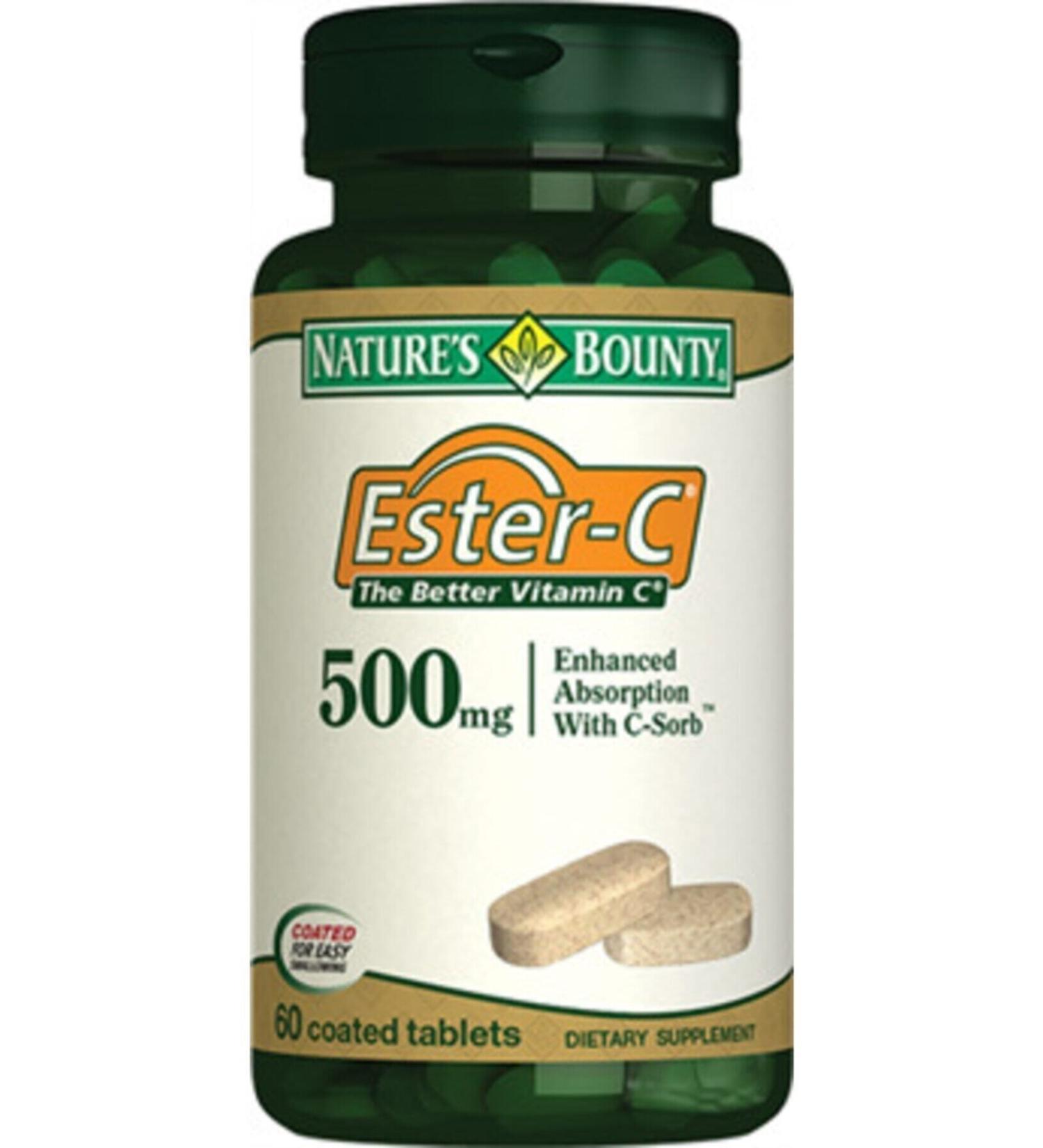 Natures Bounty Ester-c 500 mg 60 Tablets