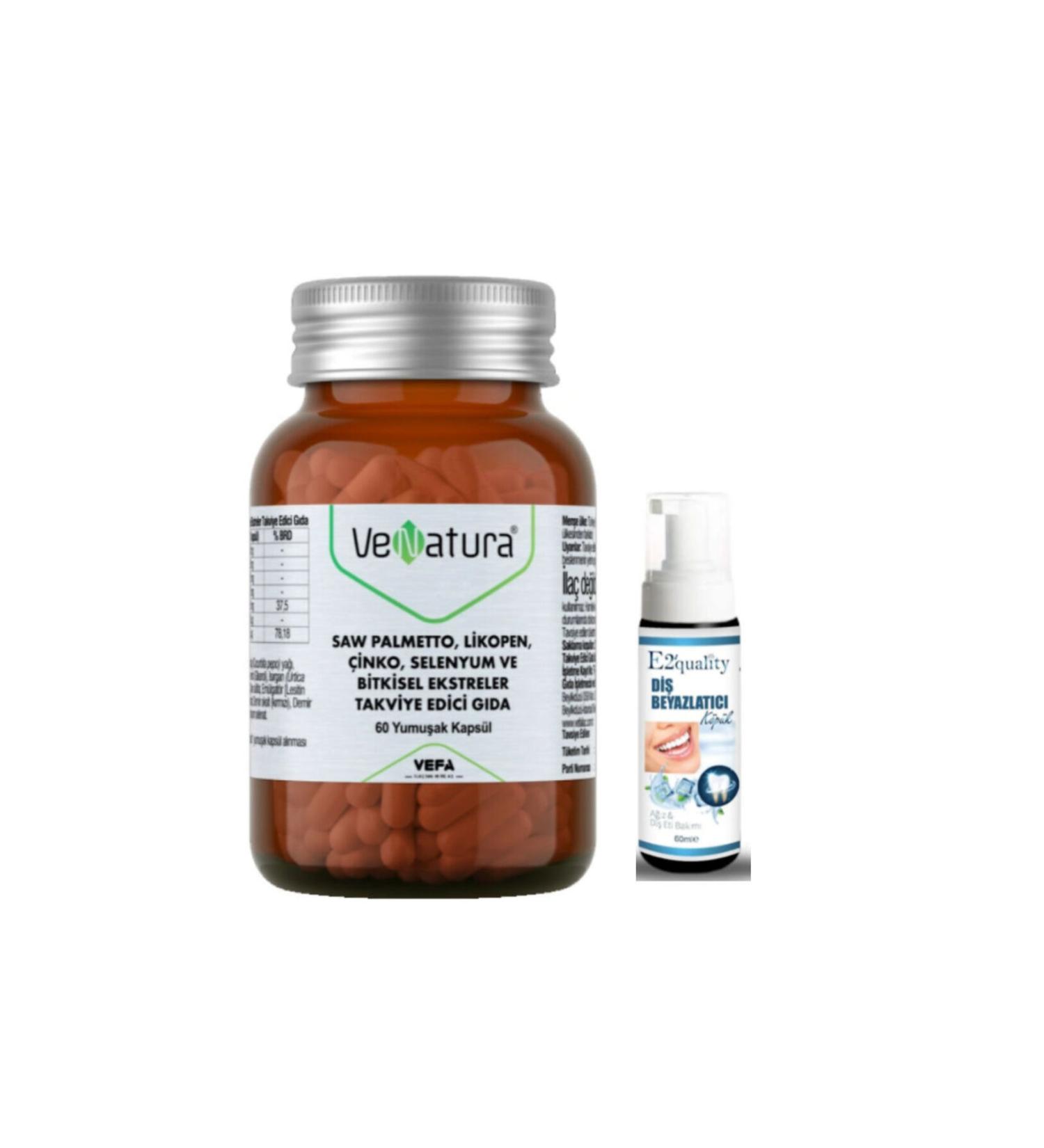 Venatura Saw Palmetto Lycopene Zinc Selenium 60 Softgels - Teeth Whitening Foam