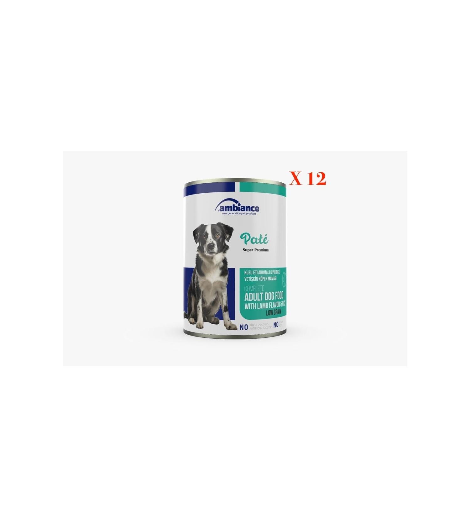 Ambiance Adult Dog Canned Lamb Meat Paste 12-pack 415 gr