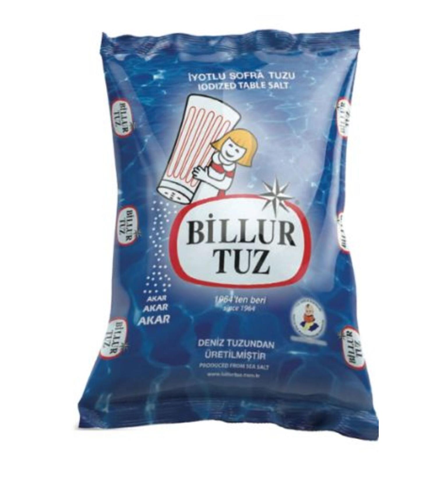 Billur Iodized Salt Bag 750 Gr. (12 PIECES)