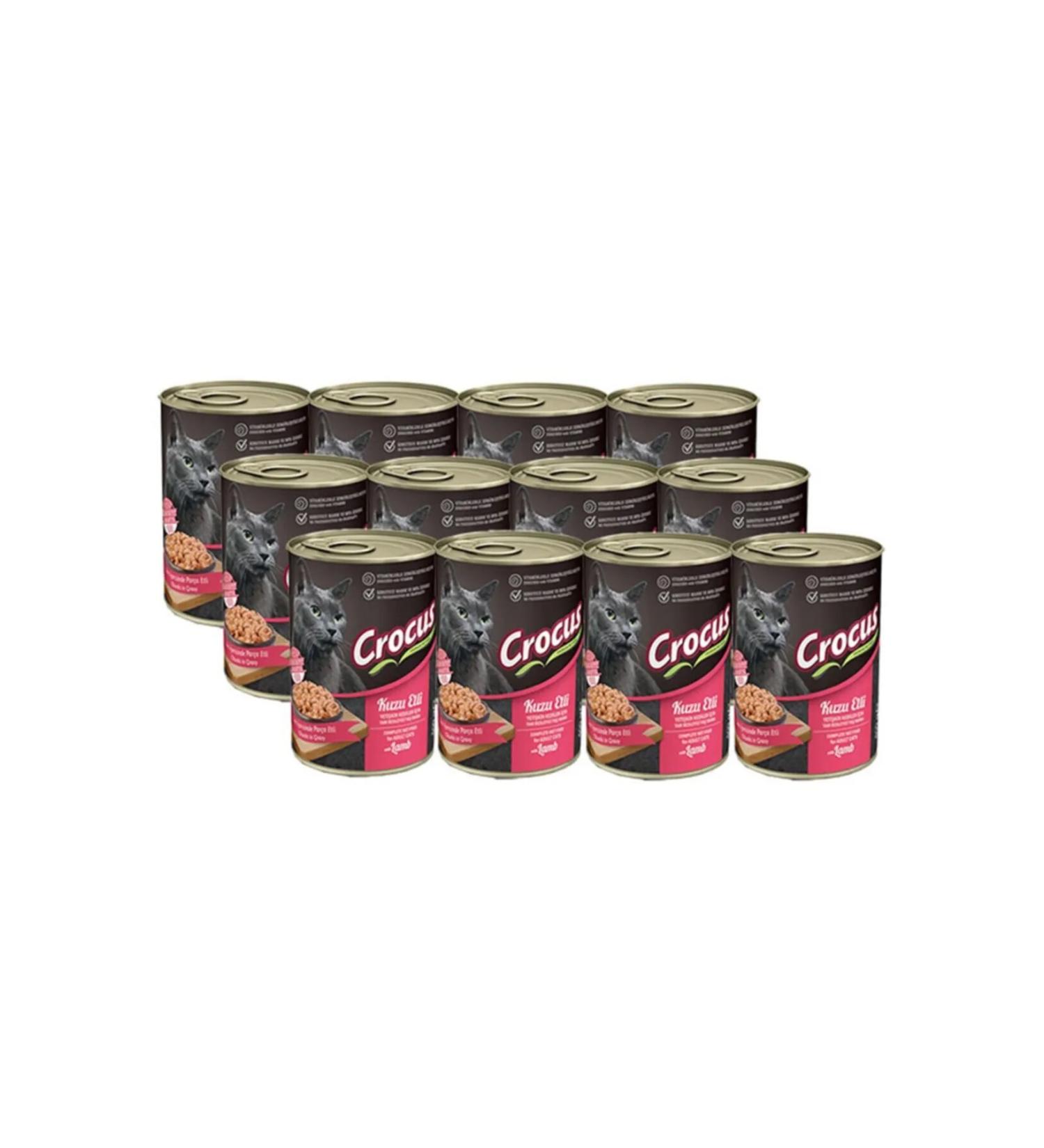 Crocus Adult Cat Lamb Meat Wet Food 400 gr 12 Pieces Current Sk Sent.