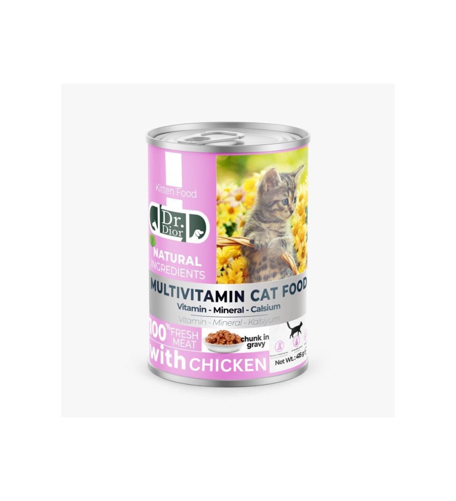 Dr. Dior Dr.dior Chicken Kitten Canned Food 415 gr X12 Pieces