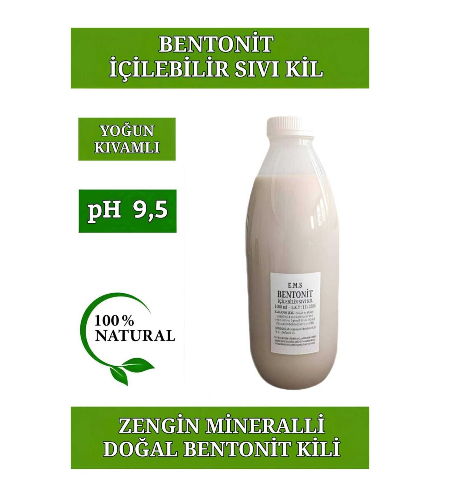 EMS AVM BENTONITE CLAY 1000 ML THICK CONSISTENCY DRINKABLE LIQUID BENTONITE CLAY.