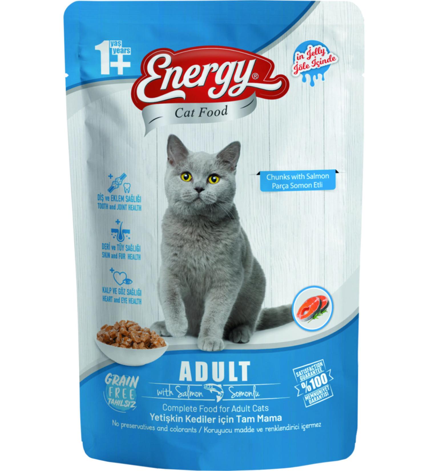 Energy Salmon Meat Cat Food Jelly 85 Gr X 12 Pieces