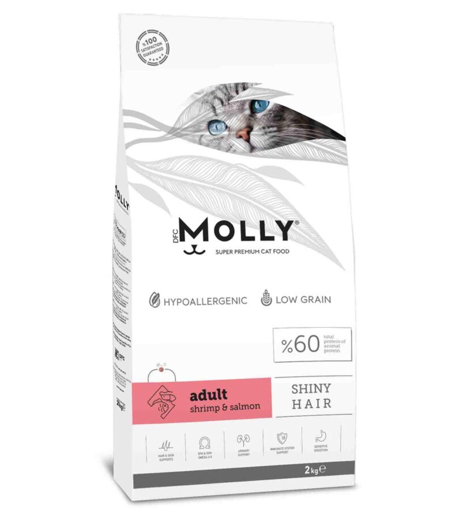 Molly Shrimp & Salmon Adult Cat Food 2kg