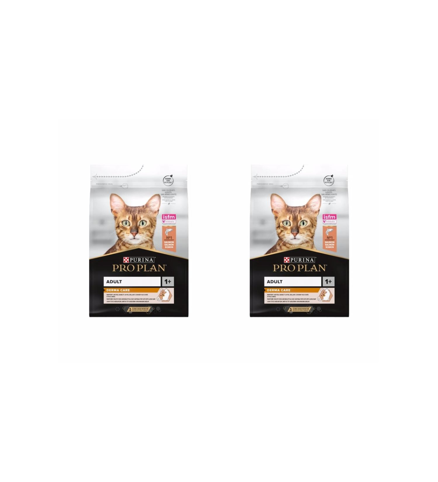 Pro Plan Pro Plan Derma Plus Salmon Adult Cat Food 1.5 Kg X 2 Pieces