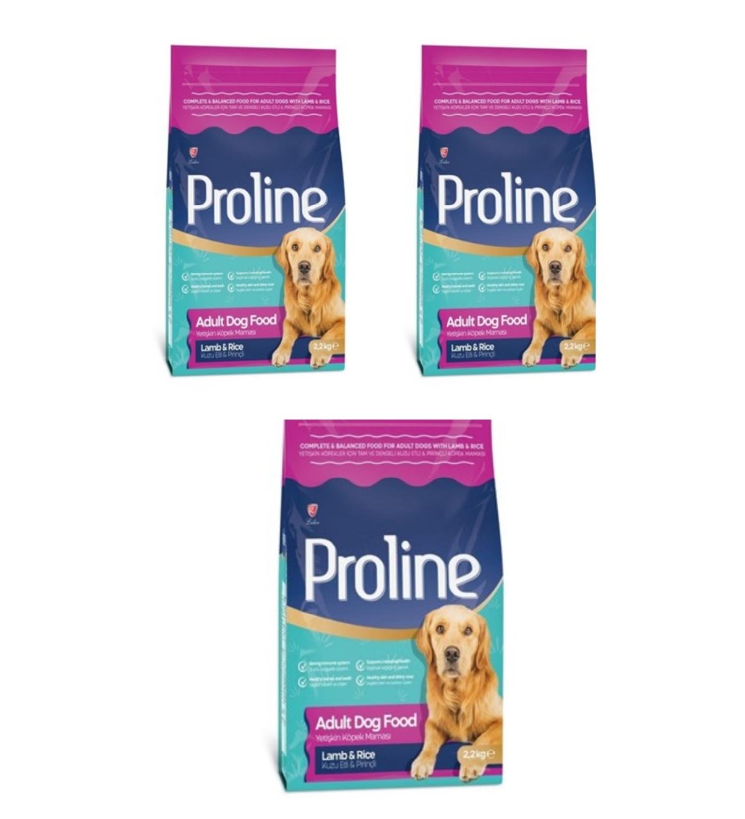 PROLINE Lamb Rice Adult Dog Food 2.2 kg (3 pieces)