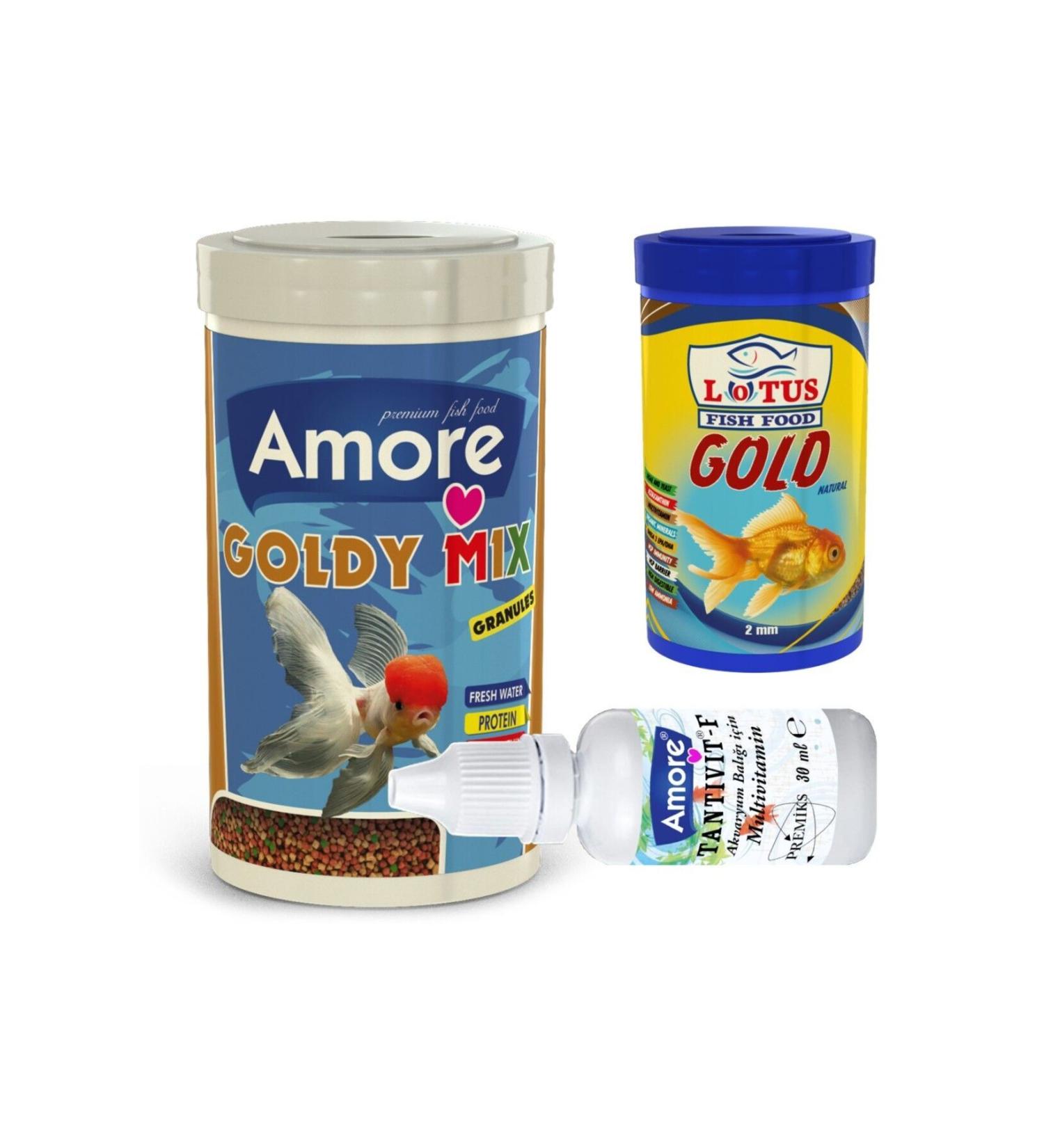 AMORE Goldy Mix Granules 1000ml Gold Natural 250ml Japanese Fish Food Vitamin