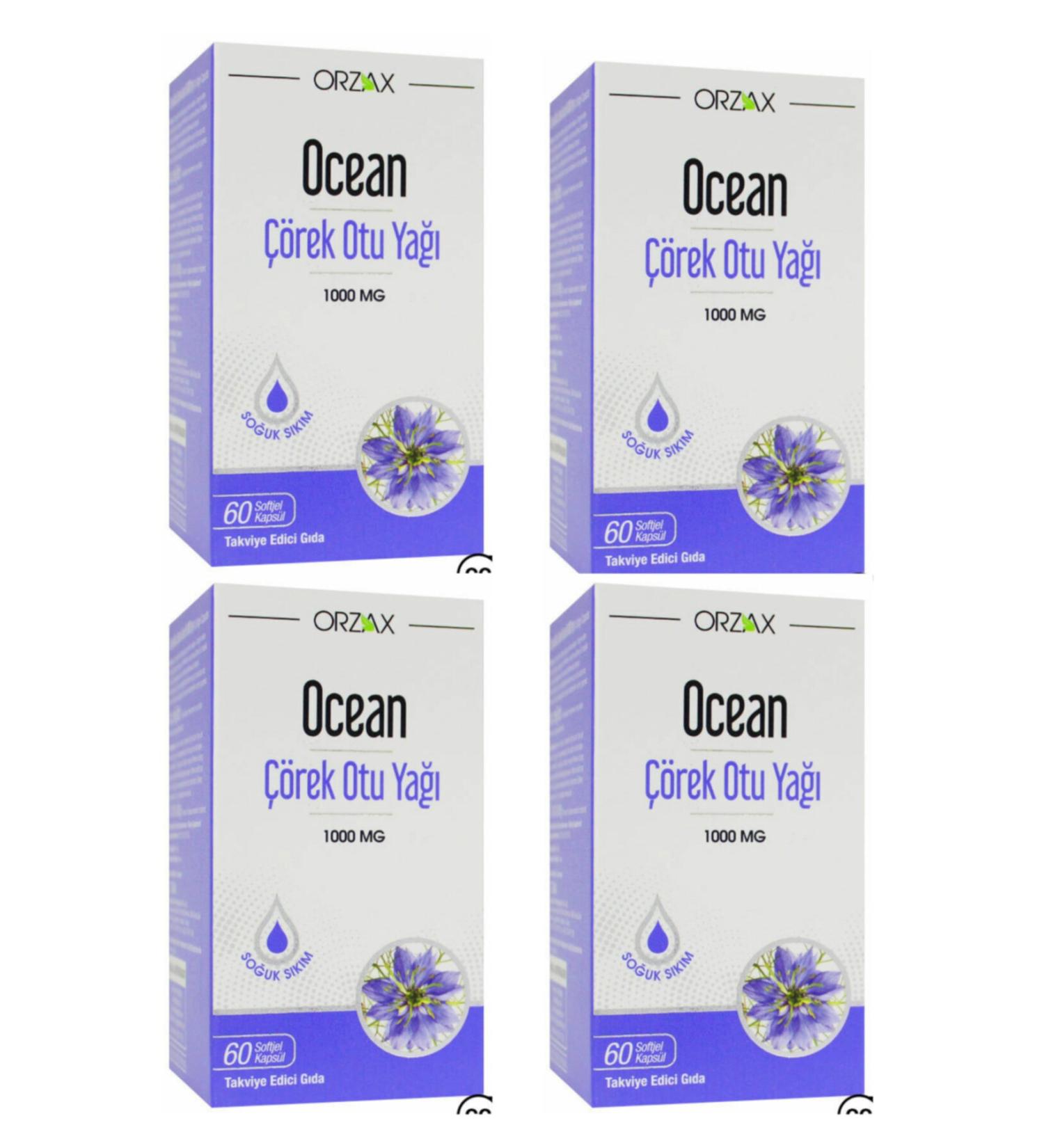 Ocean Ocean Black Cumin Oil 1000 Mg 60 Capsules 4 Pieces