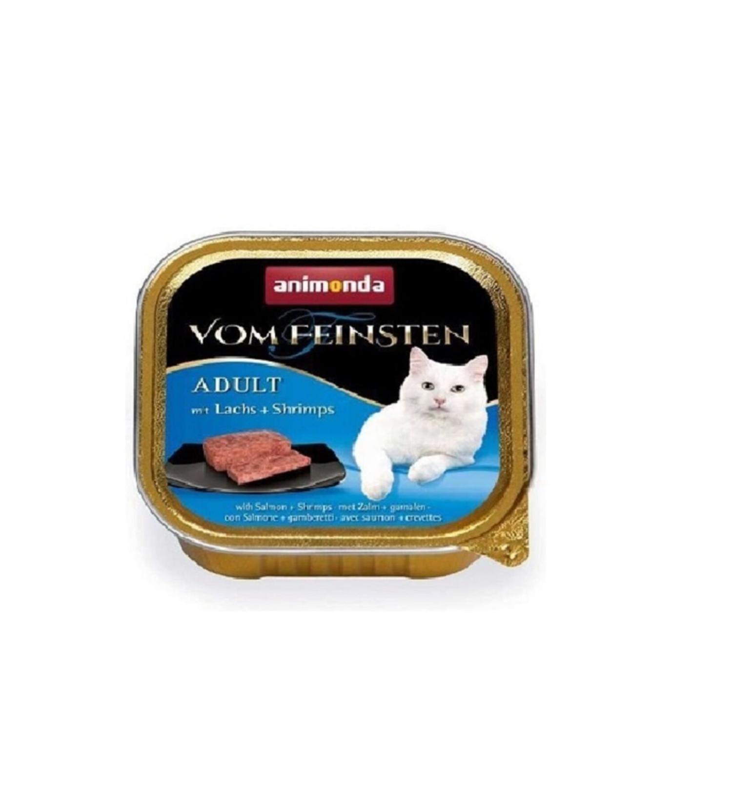 Animonda Vom Feinsten Salmon Shrimp Cat Canned Food 100 Gr 6 Pieces