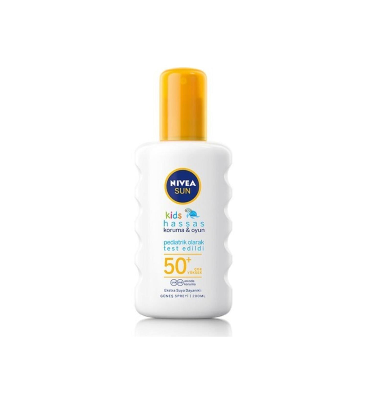 NIVEA Sun Kids Sensitive Protection Sun Spray Unscented 200 Ml