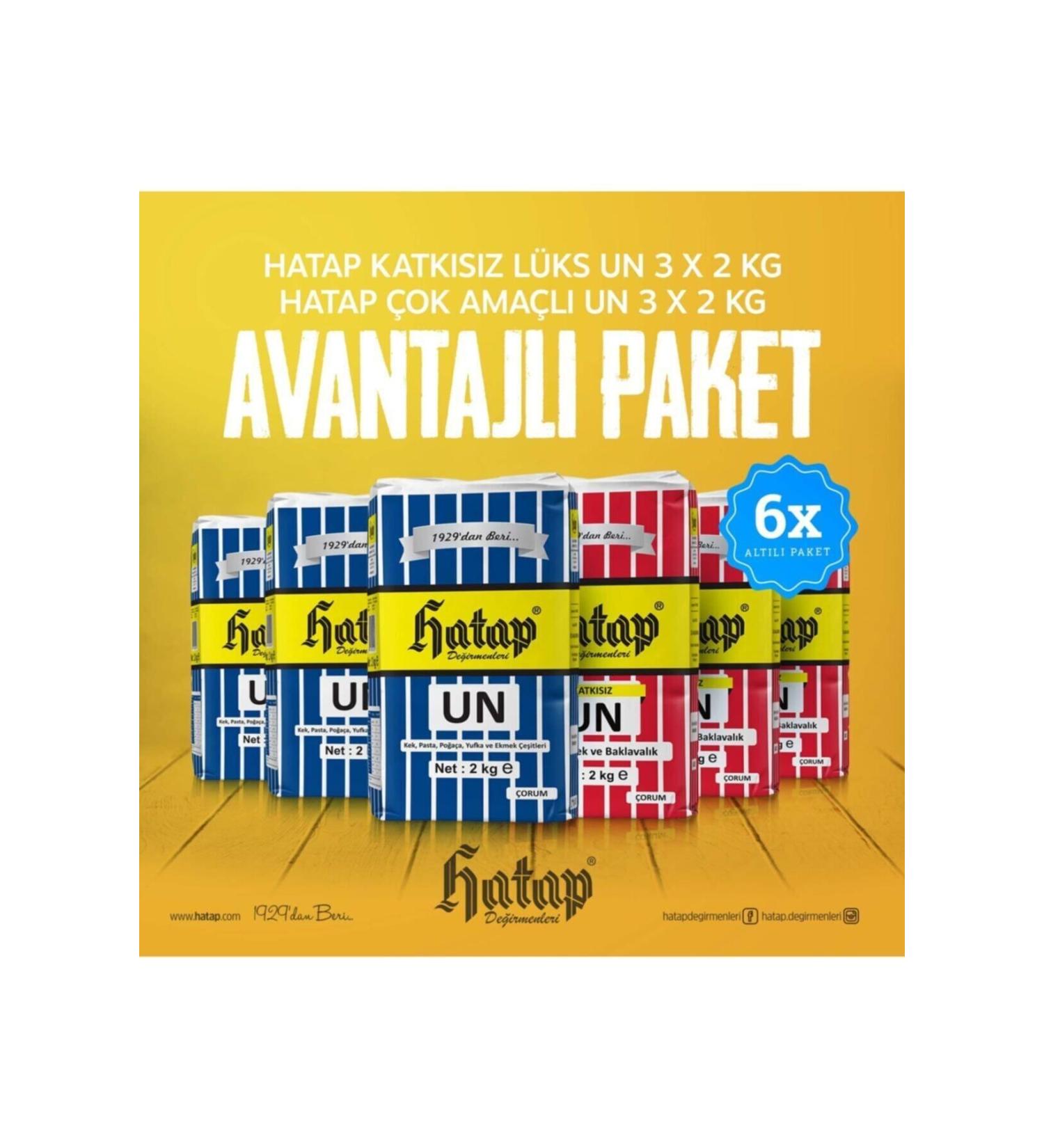 Hatap Mills Hatap Luxury Flour 3 X 2 Kg + Multi-Purpose Flour 3 X 2 Kg Advantageous Package