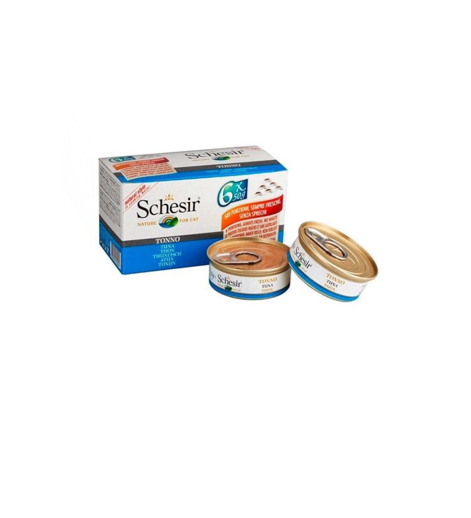 Schesir Multipack Tuna Cat Canned Food 6 X 50 Gr