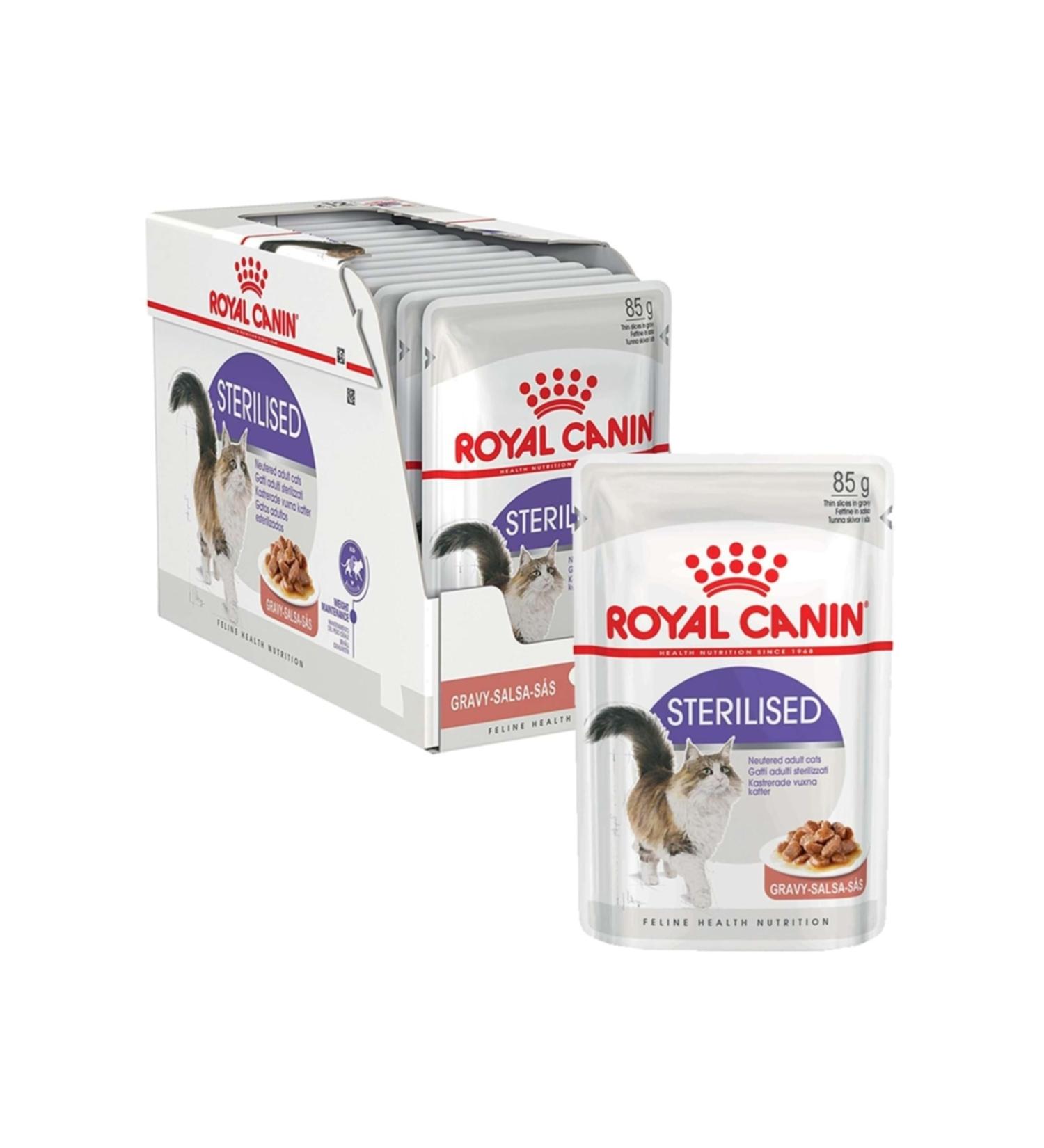 Royal Canin Sterilized Gravy Pouch Neutered Cat Canned Food 85 Gr 12 Pieces