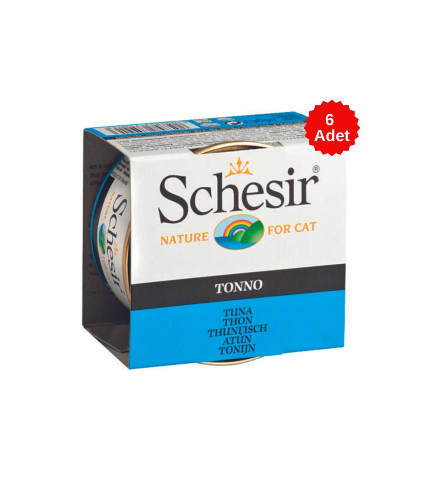 Schesir Cat Jelly Tuna Cat Canned Food 85 Gr 6 Pieces