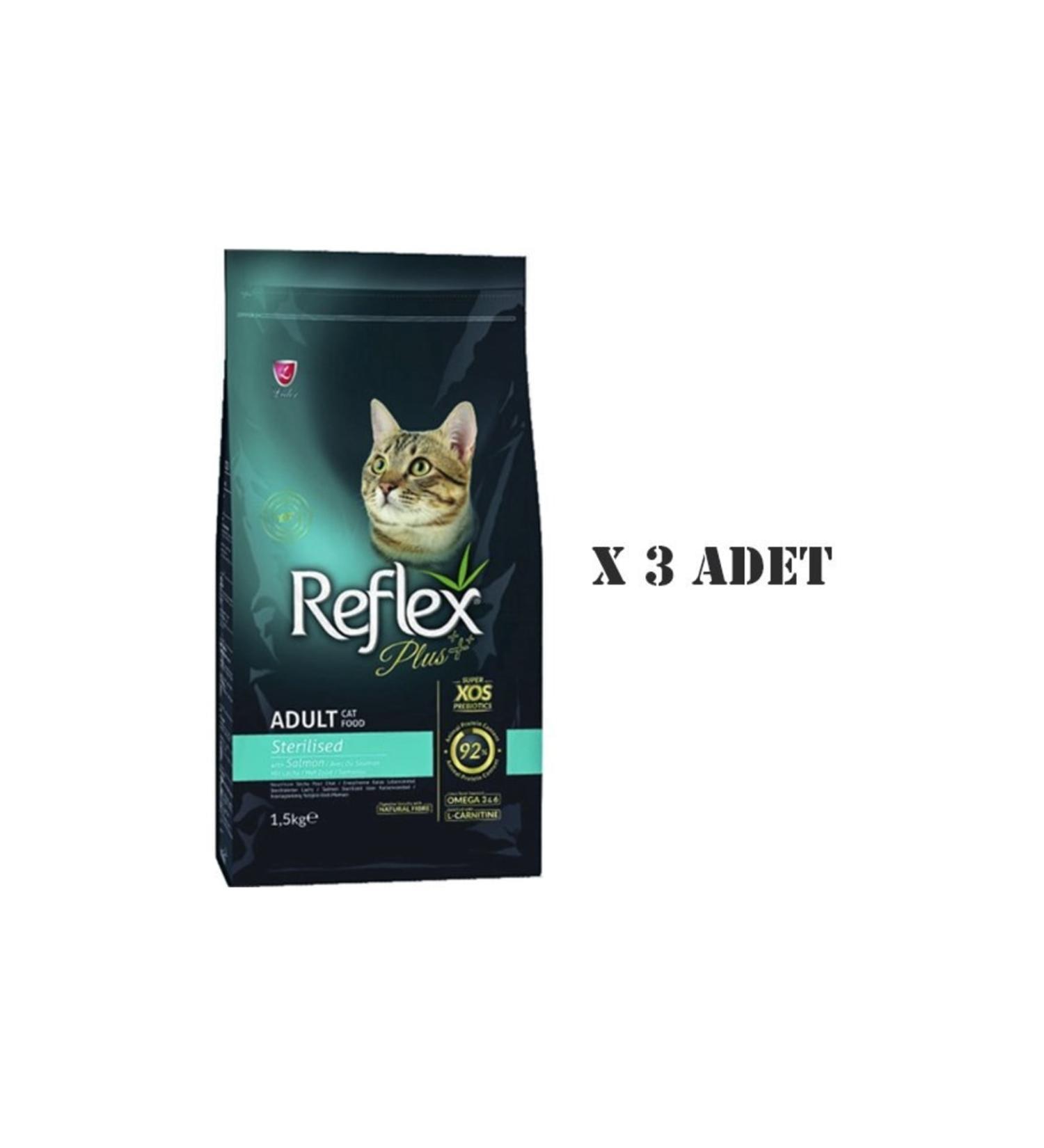 Reflex Salmon Infertile Cat Food 1.5 Kg 3 Piece Set