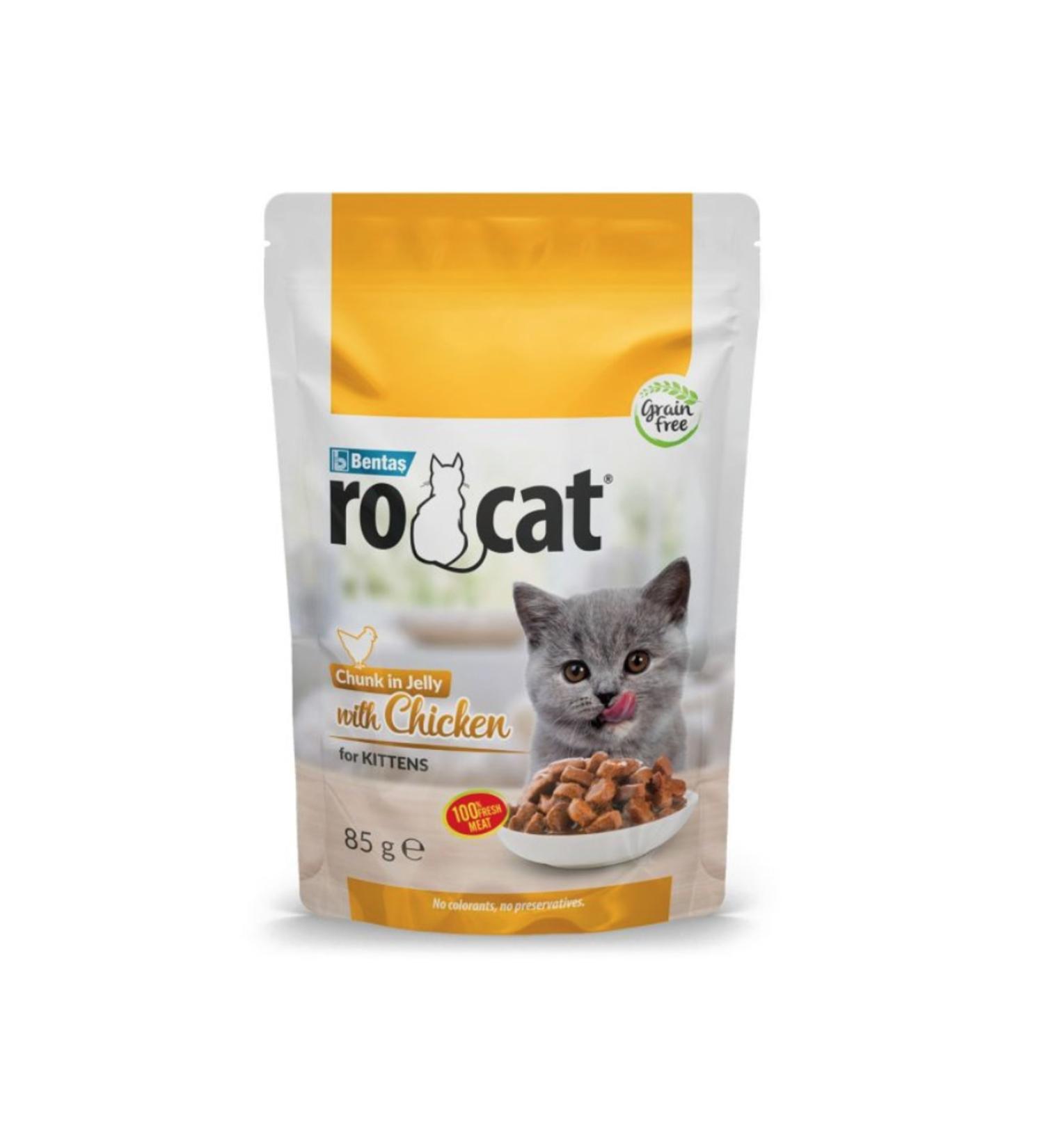 Rocat Ro Cat Chicken Kitten Pouch Food 85 Gr X 24 Pieces
