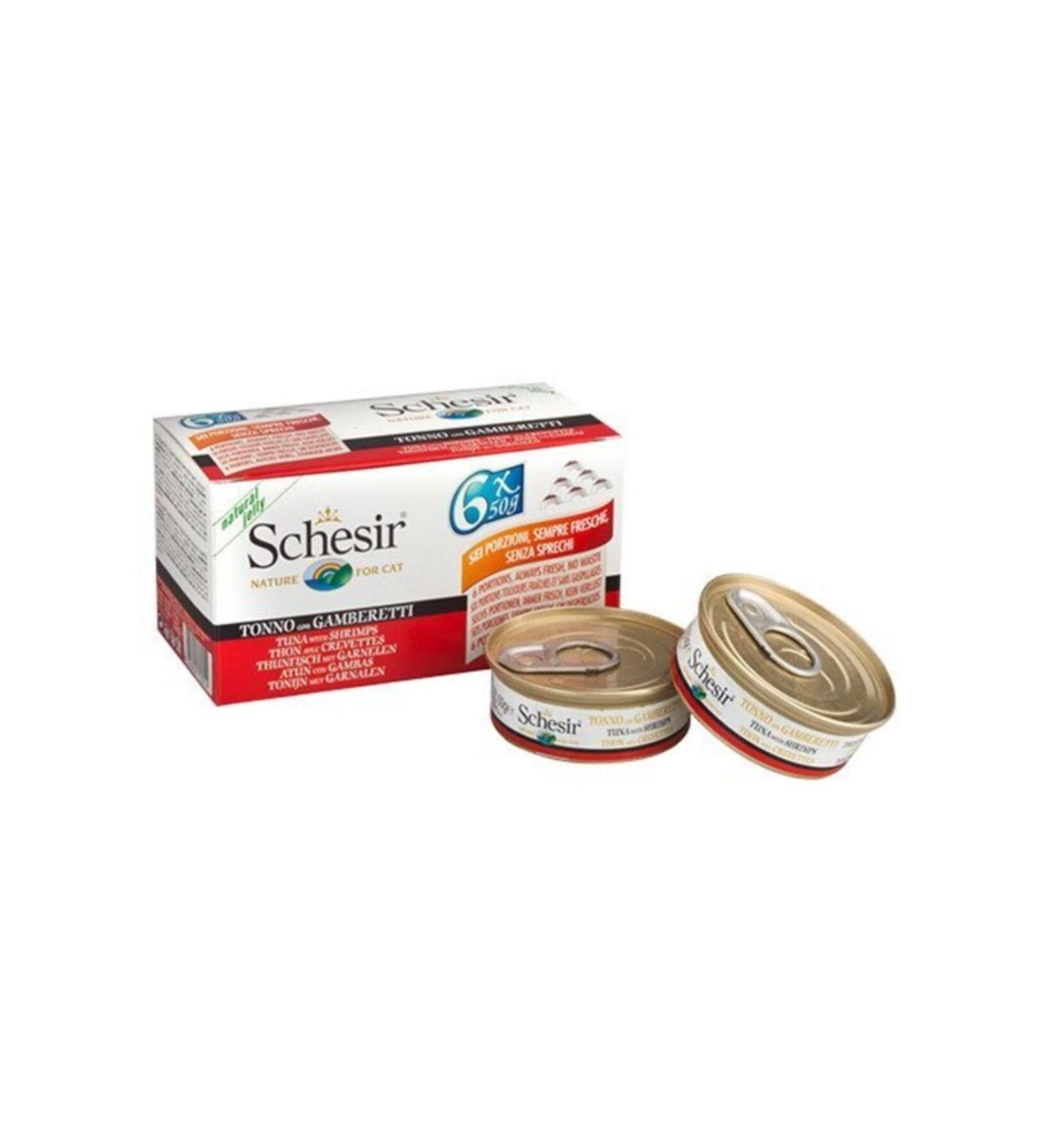 Schesir Multipack Prawns Canned Cat 6x50 Gr