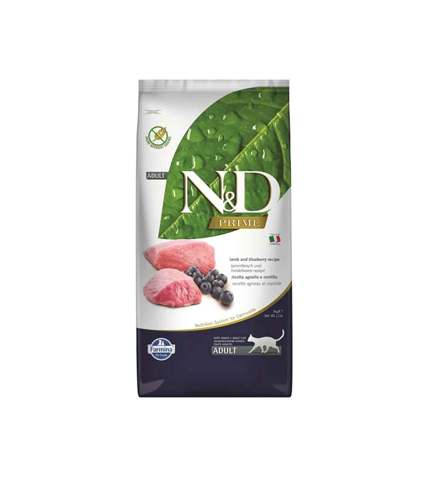 & D Prime Lamb & Blueberry Grain Free Adult Cat Food 1.5 Kg