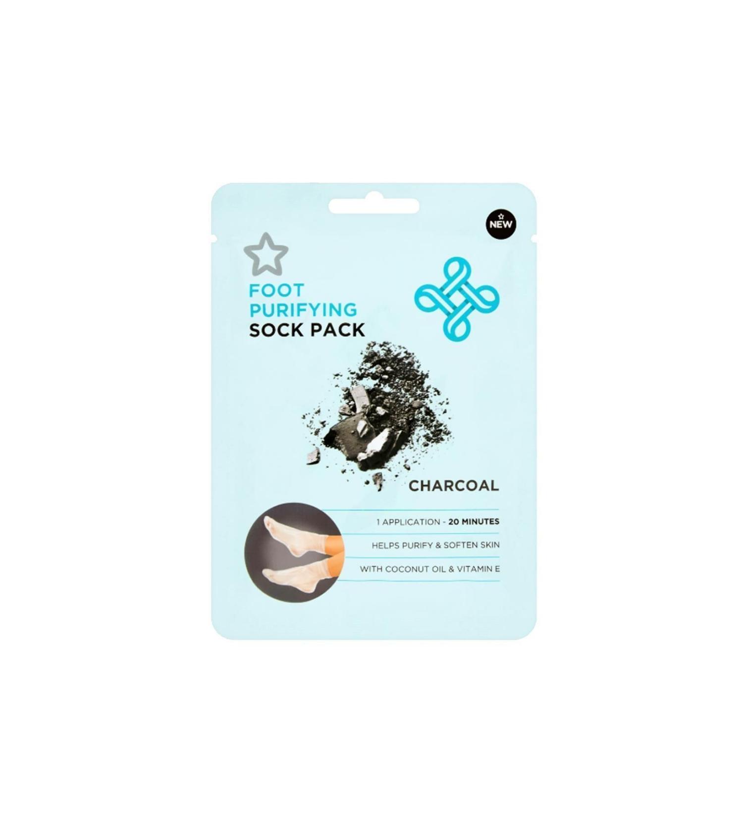 SUPERDRUG Purifying Charcoal Vitamin E Foot Mask