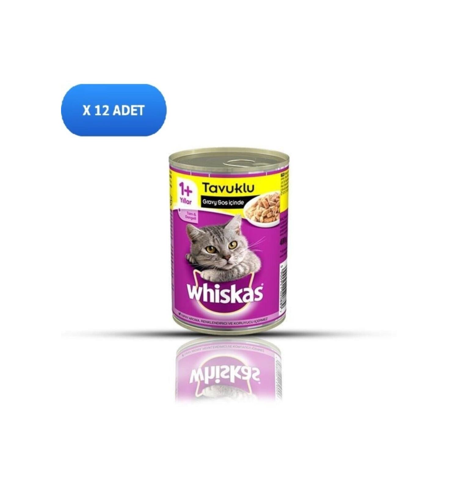 Whiskas Chicken Meat Cat Canned Food 400 gr (12 Pieces)