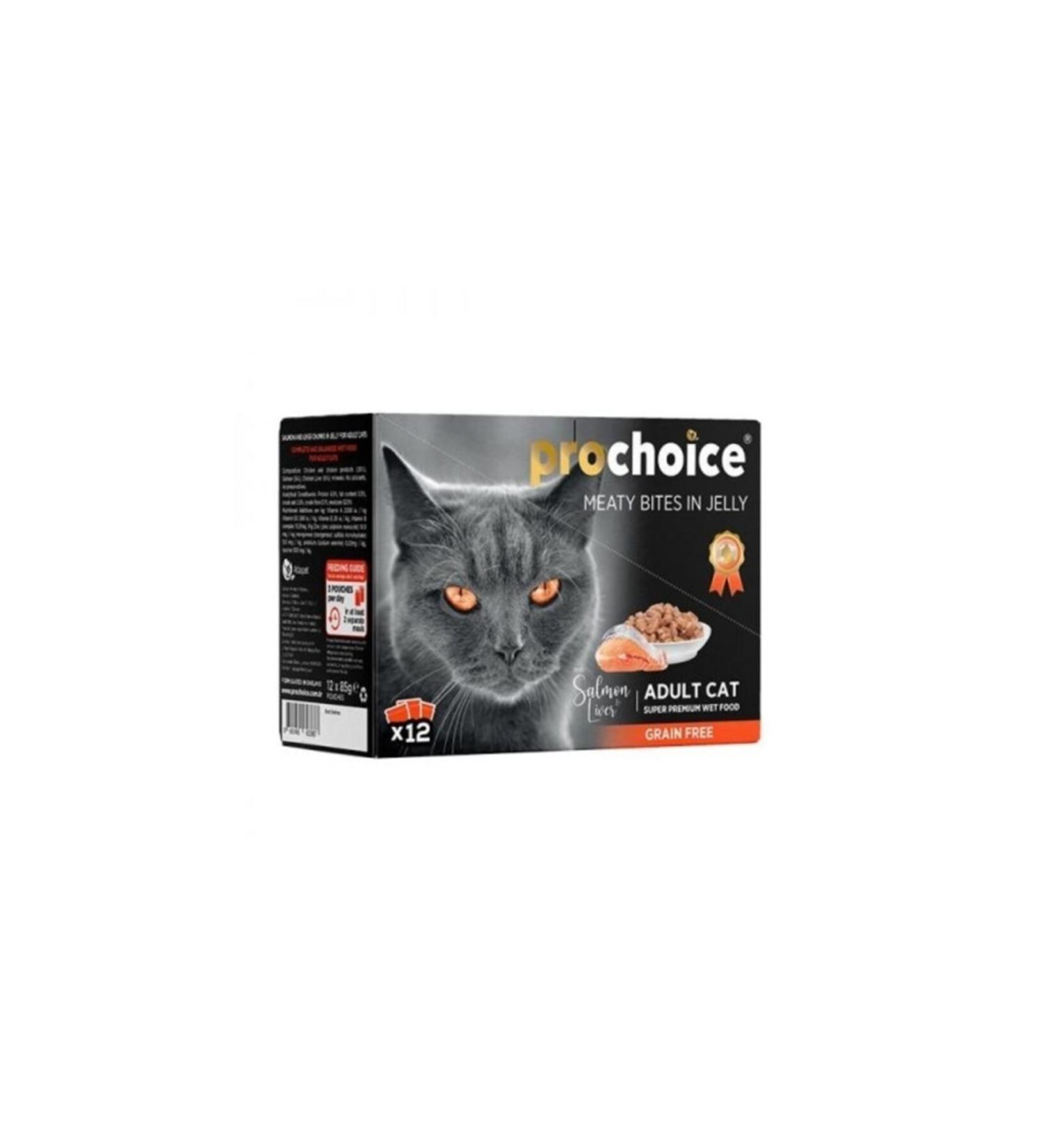 Pro Choice Pro Choice Salmon and Liver Family Pack Adult Cat Canned Food 12x85 gr