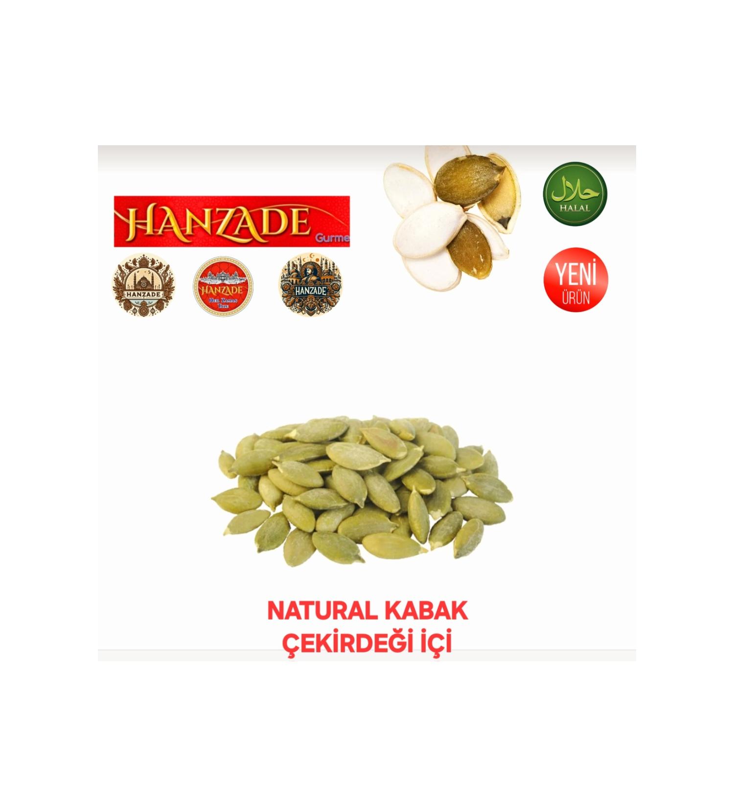 HANZADE GURME NATURAL RAW PUMPKIN SEEDS 500 GR
