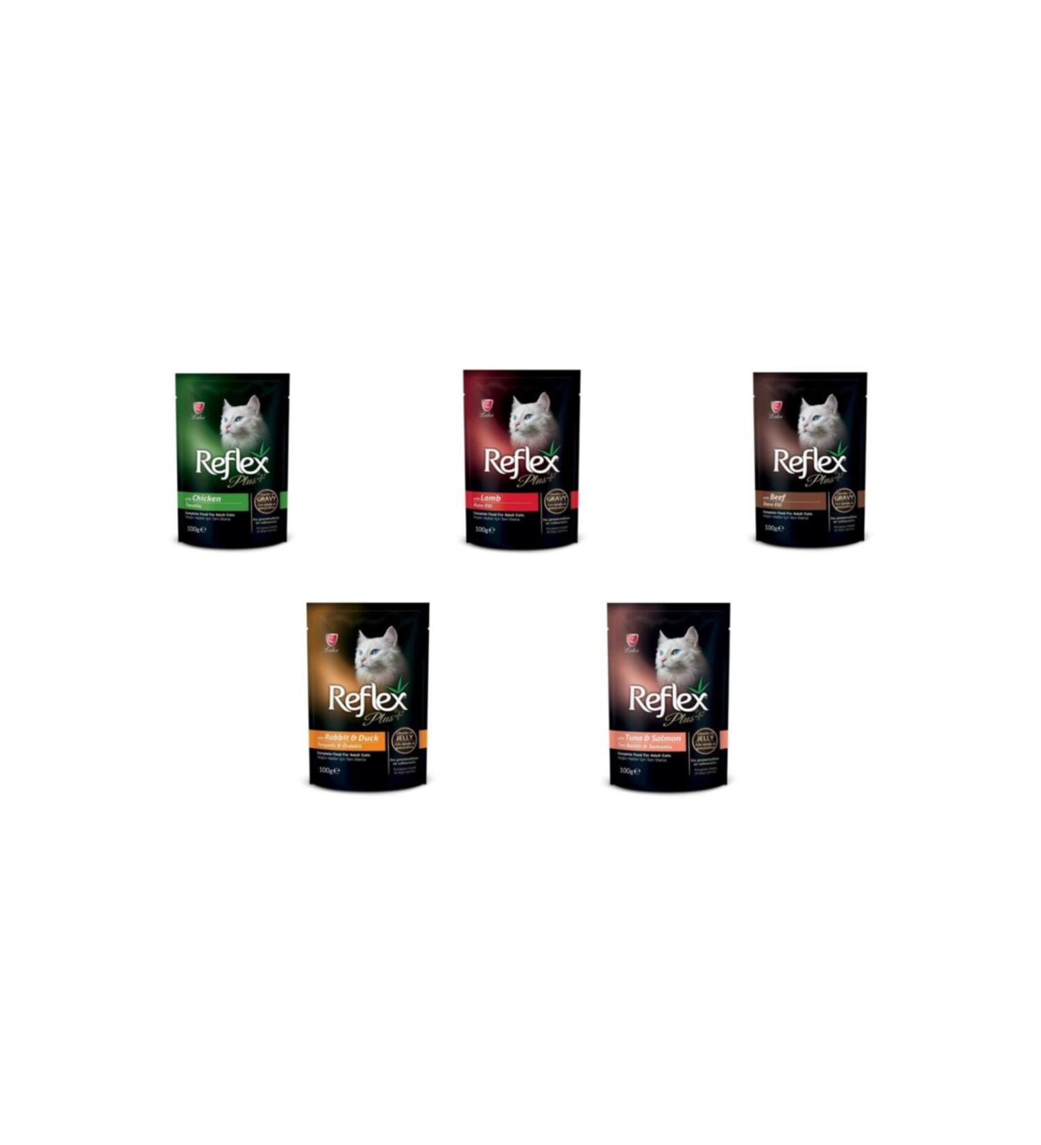 Reflex 5 Types Mixed Pouch Wet Food 10x100gr