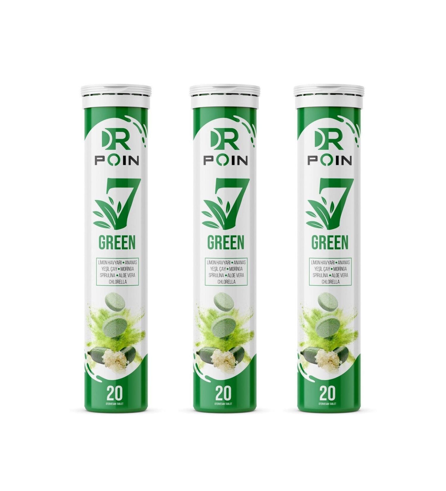 Dr. Poin 7 Green Effervescent Tablets - 3 Pieces