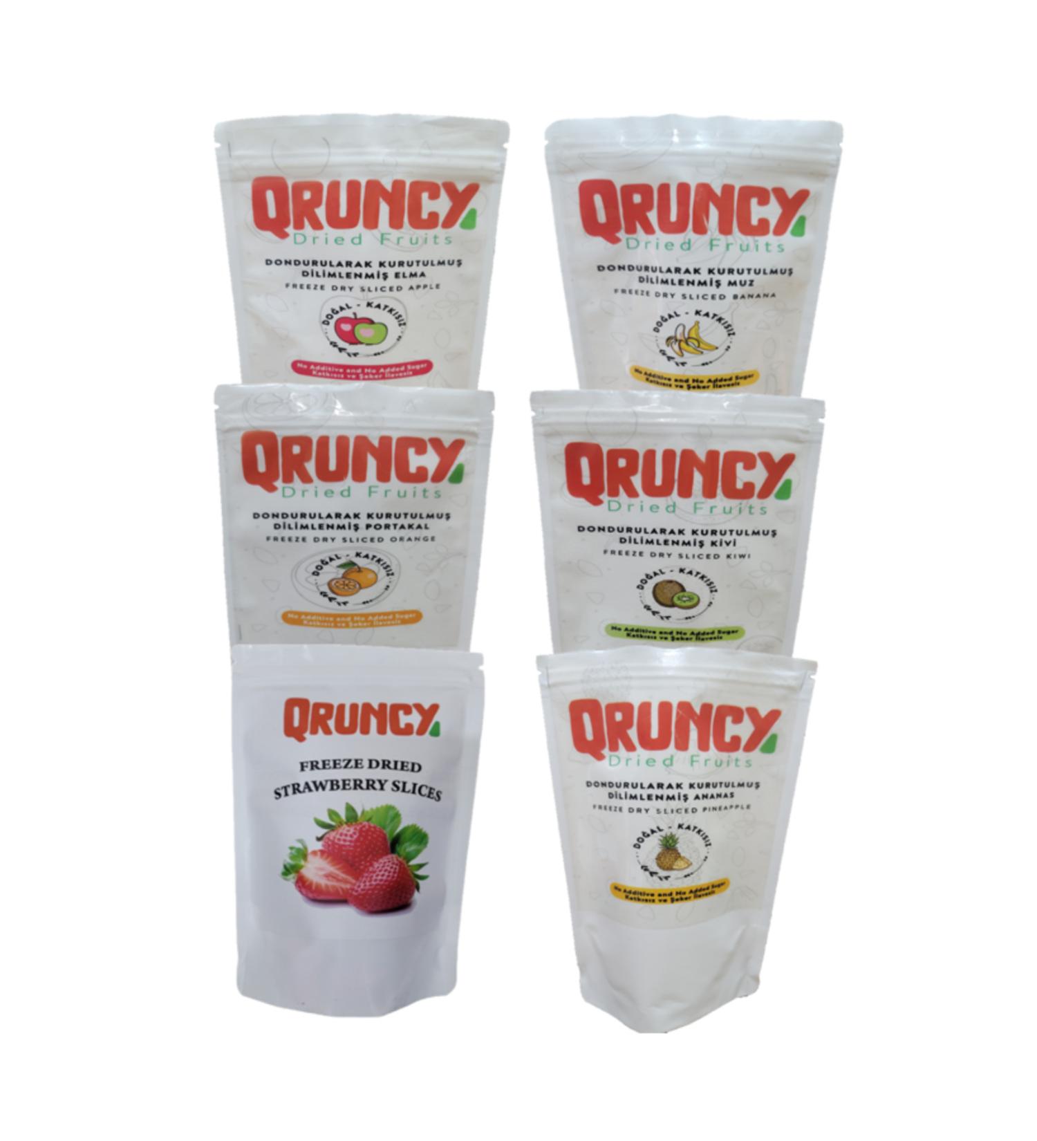 Qruncy 6-Piece Freeze Dry Fruit Introduction Package