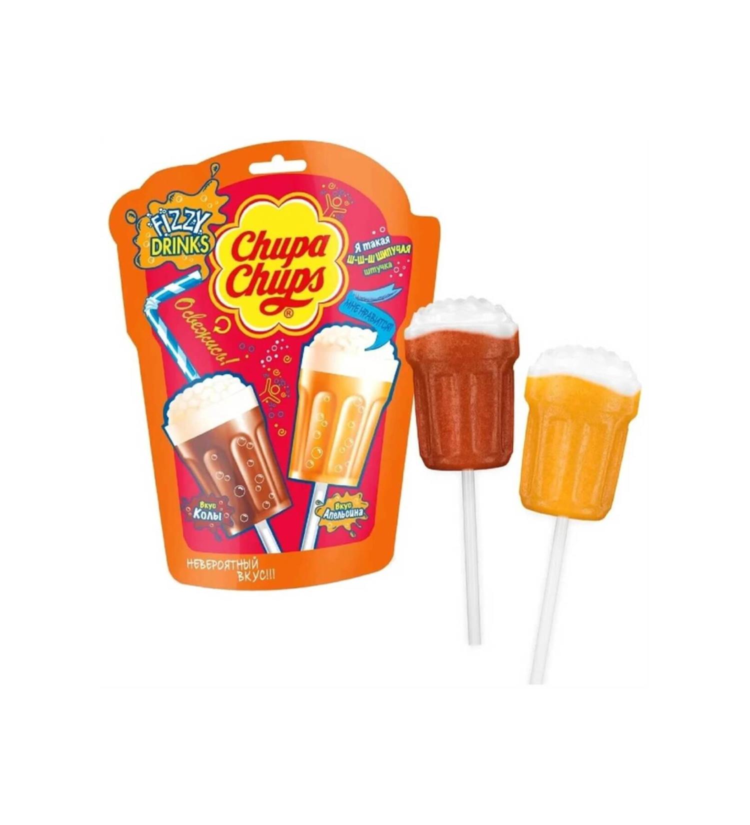 Chupa Chups Fizzy Drinks Orange&Cola Flavored 15 Gr 25 LI