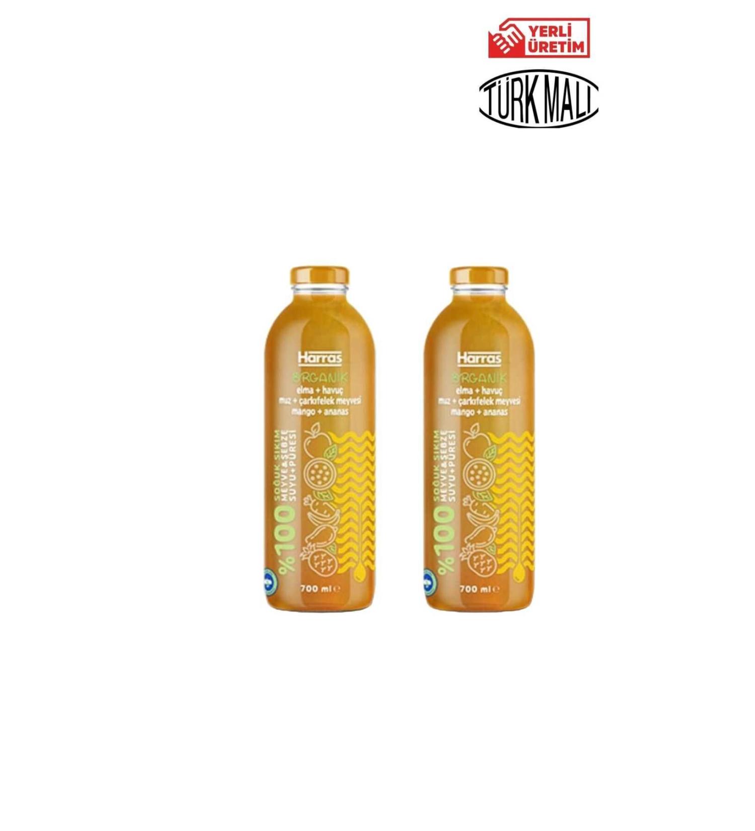 Harras ORGANIC 0 RED FRUIT JUICE 700 MLX 2 PIECES