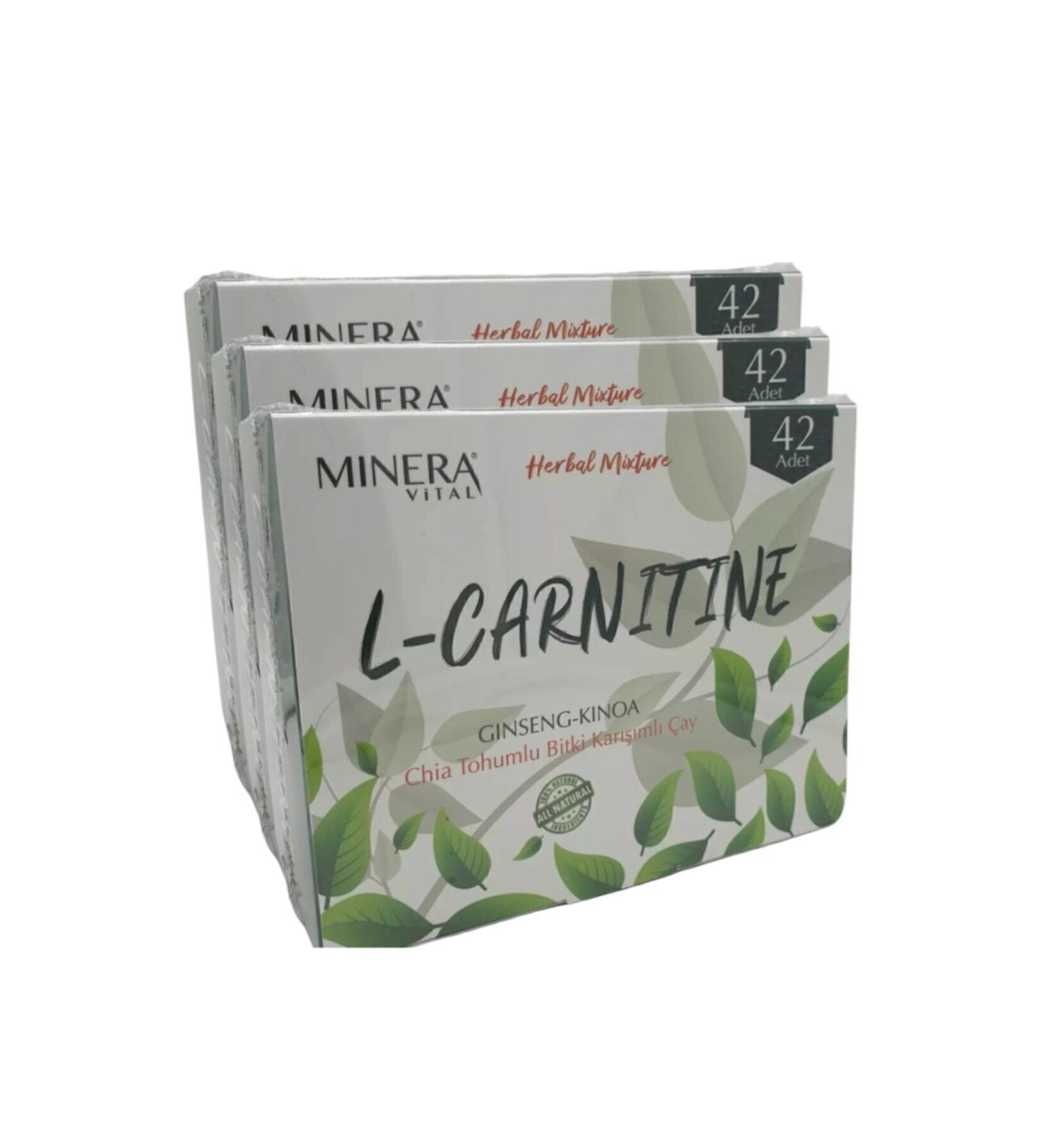 Minera L-carnitine Ginseng Quinoa Mixed Tea 3 Boxes