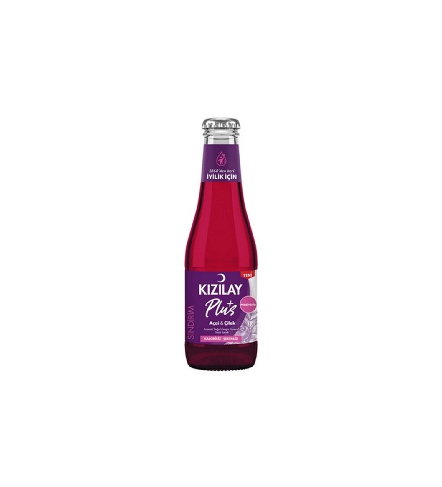 Red Crescent Acai and Strawberry Flavored Mineral Water 200 Ml X 24