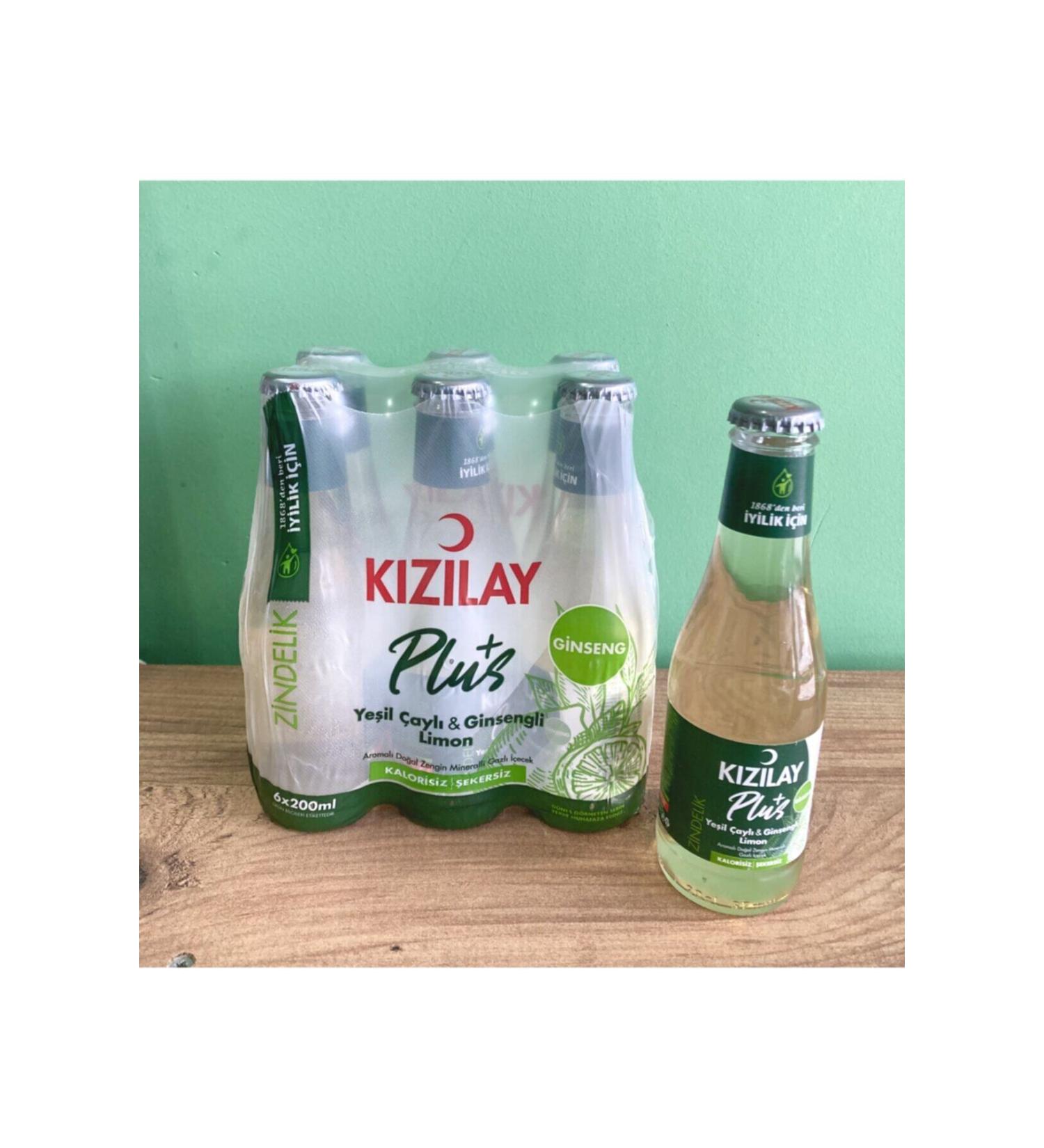 Red Crescent Green Tea & Ginseng Lemon Flavored Mineral Water 12 Pieces
