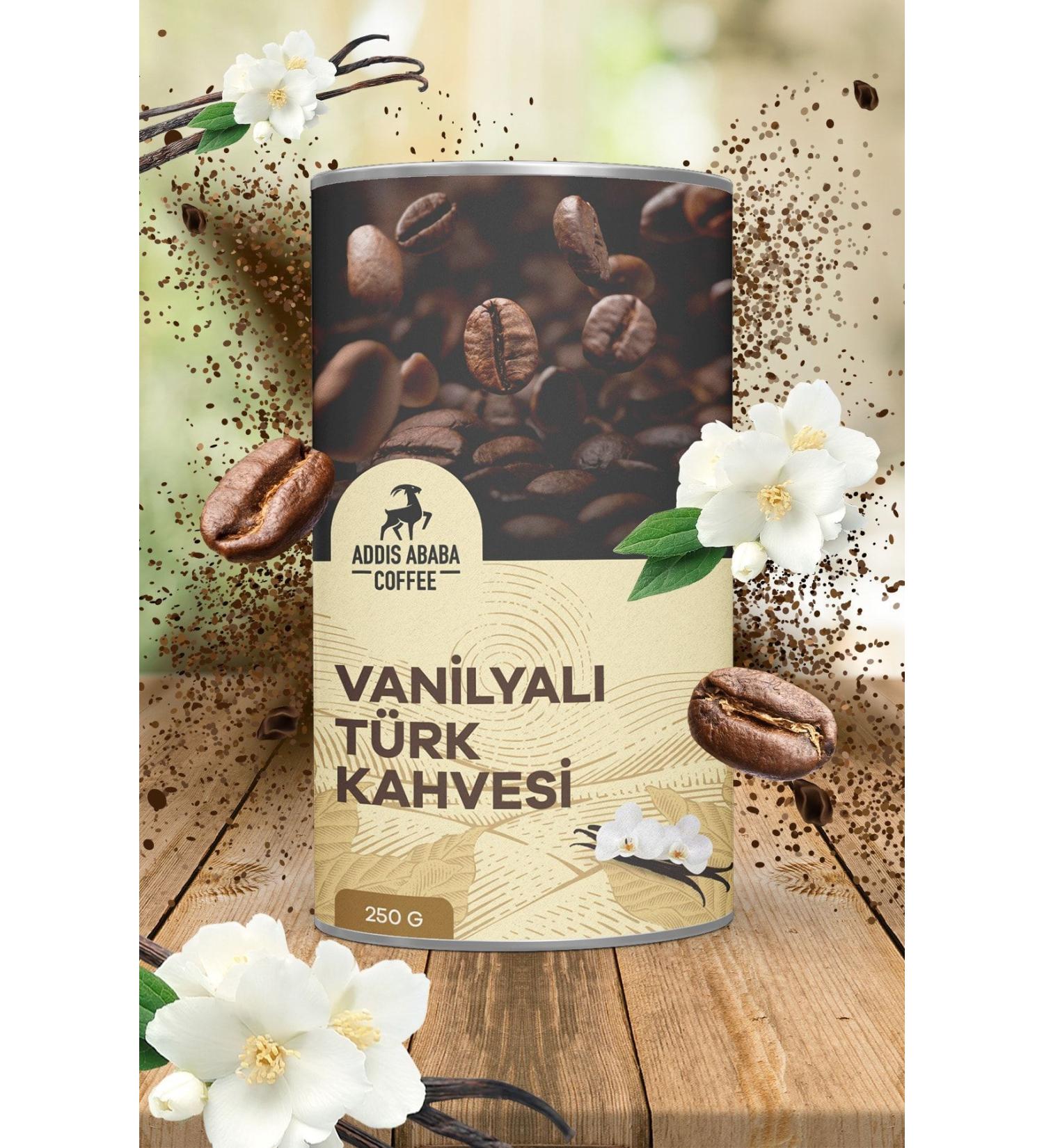 Addis Ababa Coffee Vanilla Flavored Turkish Coffee 250 gr