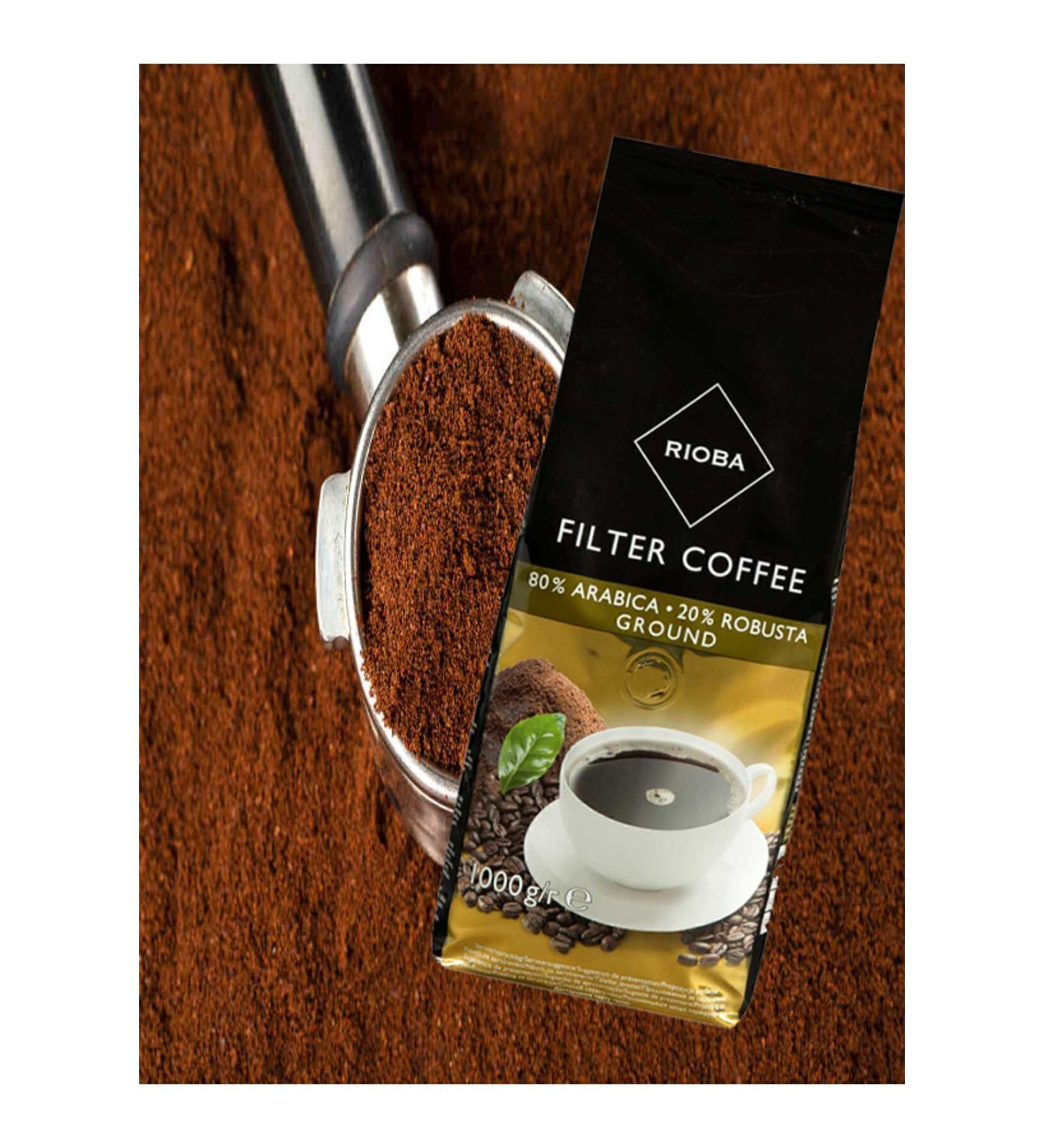 Elite batch Rioba Filter Coffee - Arabica Robusta Ground (1 Kg) - Buy Online on GoSupps.com