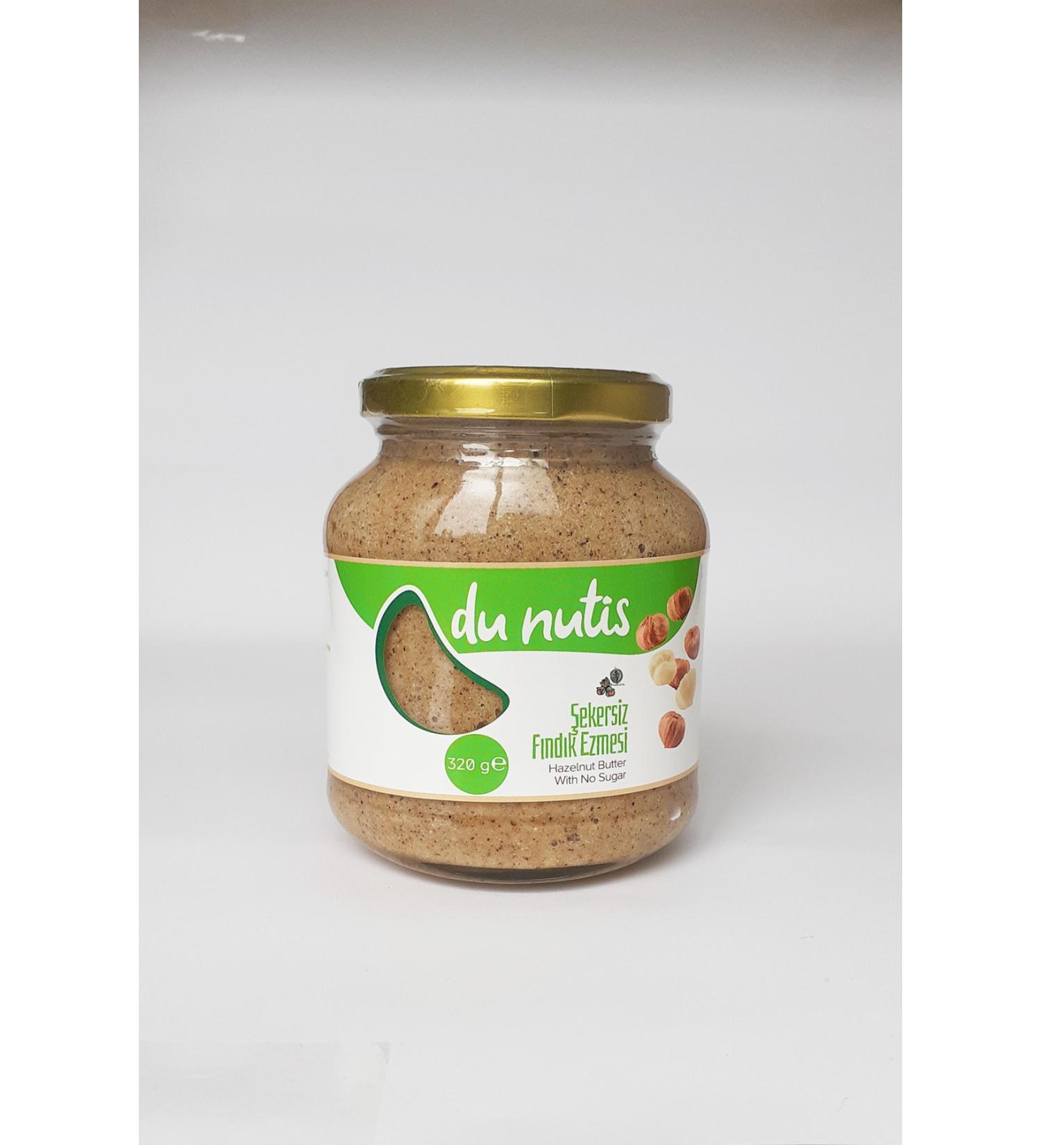 Dunutis Sugar-Free Hazelnut Paste - 320 Gr Glass Jar