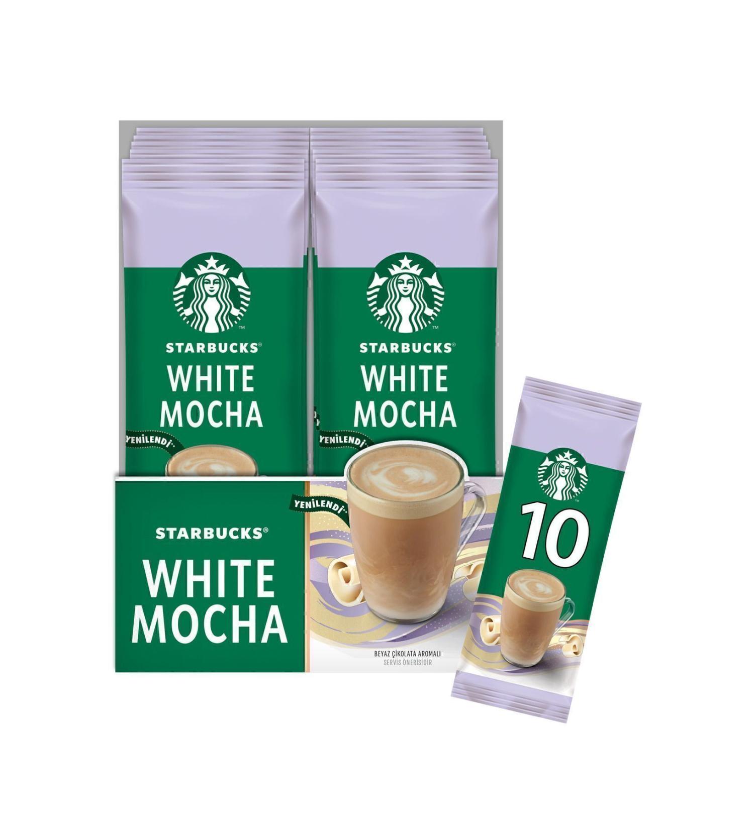 Starbucks White Mocha Premium Coffee Mix 24 Gr X 10 Packs - Buy Online on GoSupps.com