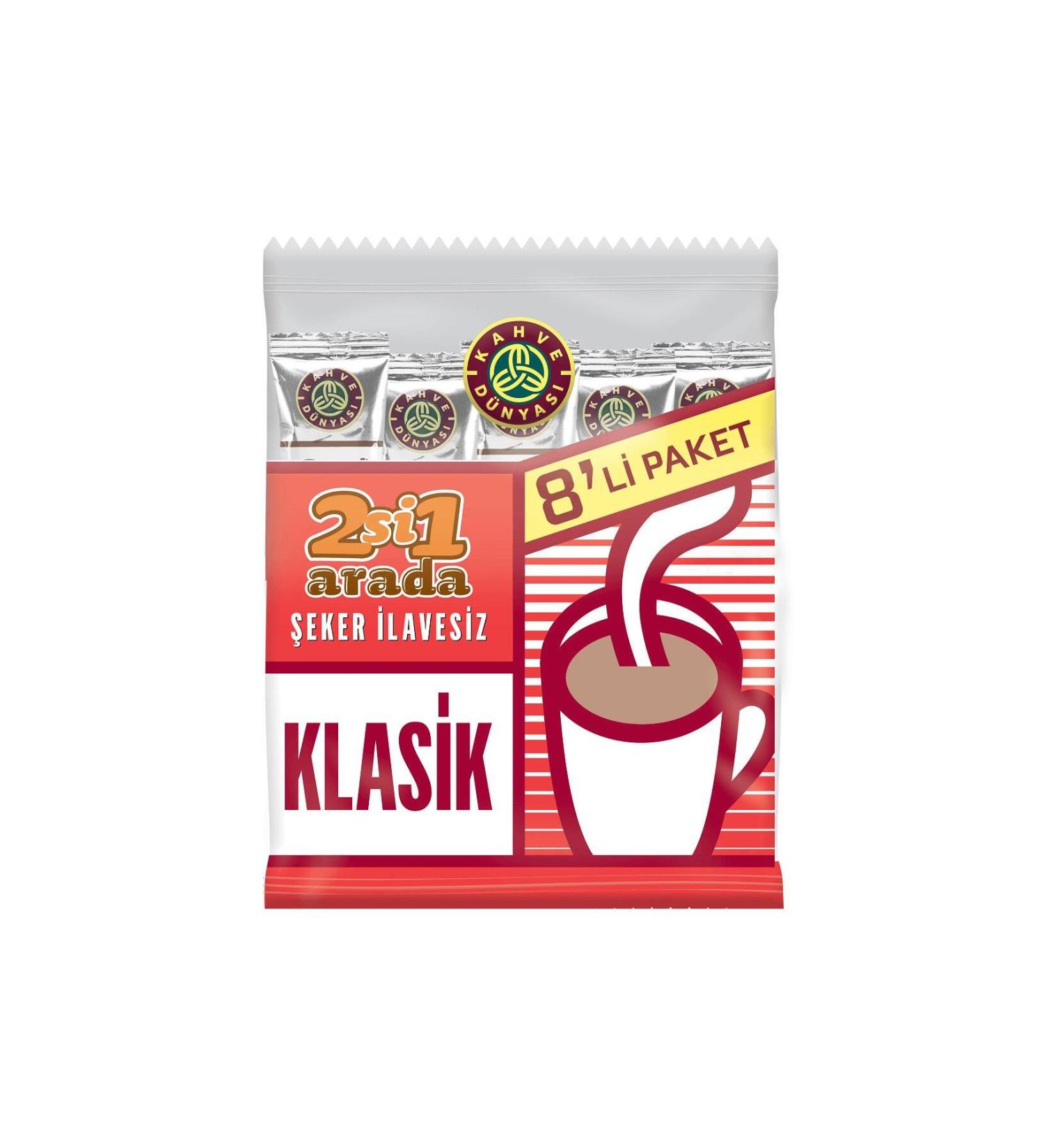 Coffee World 2in1 Classic Coffee 8 X 12 gr X 8 Pieces