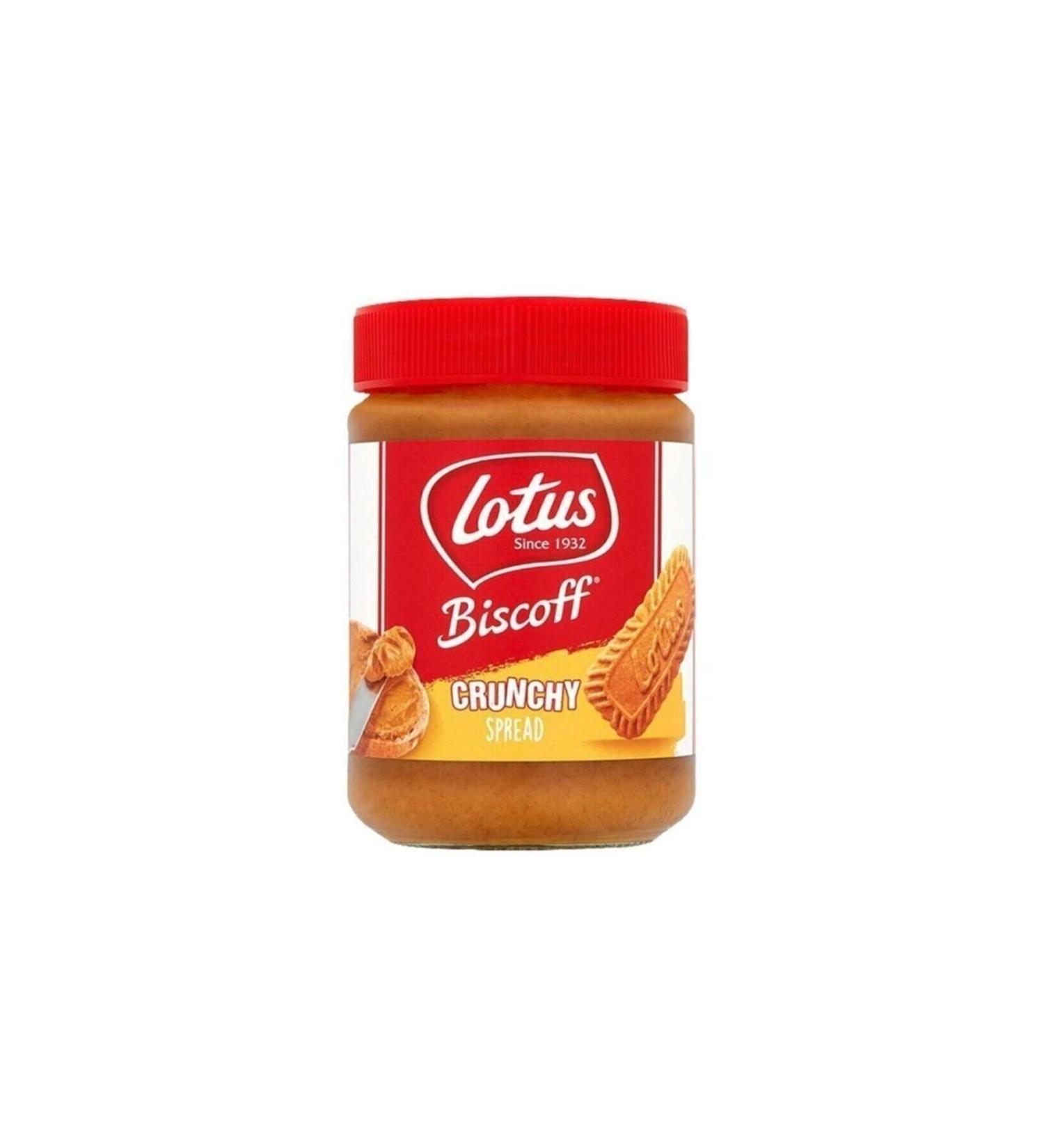 Lotus Biscoff Crunchy Spreadable Caramelized Biscuit Paste with Crunchy Pieces 380 Gr.
