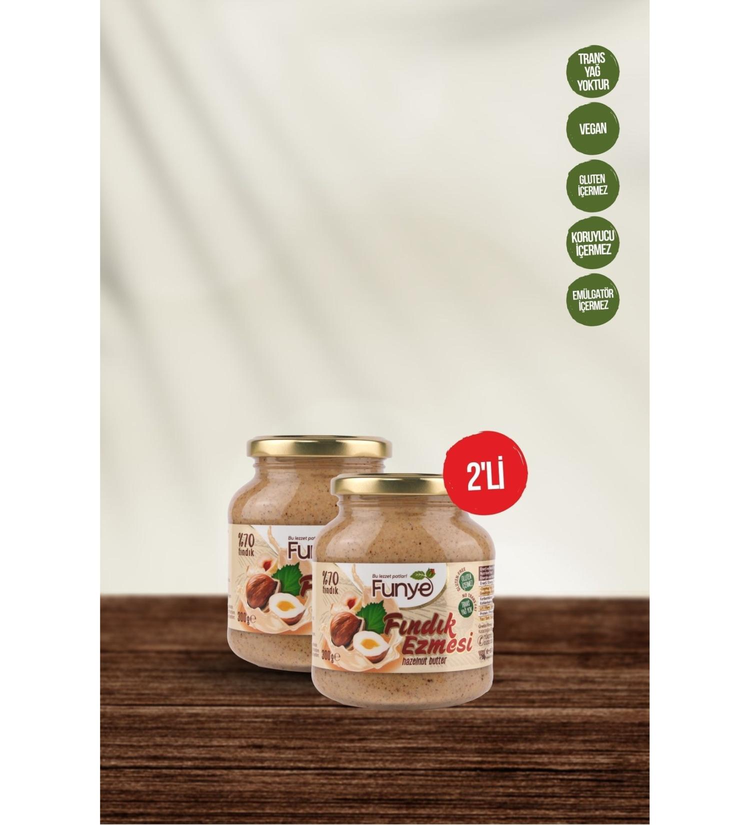FUNYE Hazelnut Paste - (300 GR) X 2 Pieces