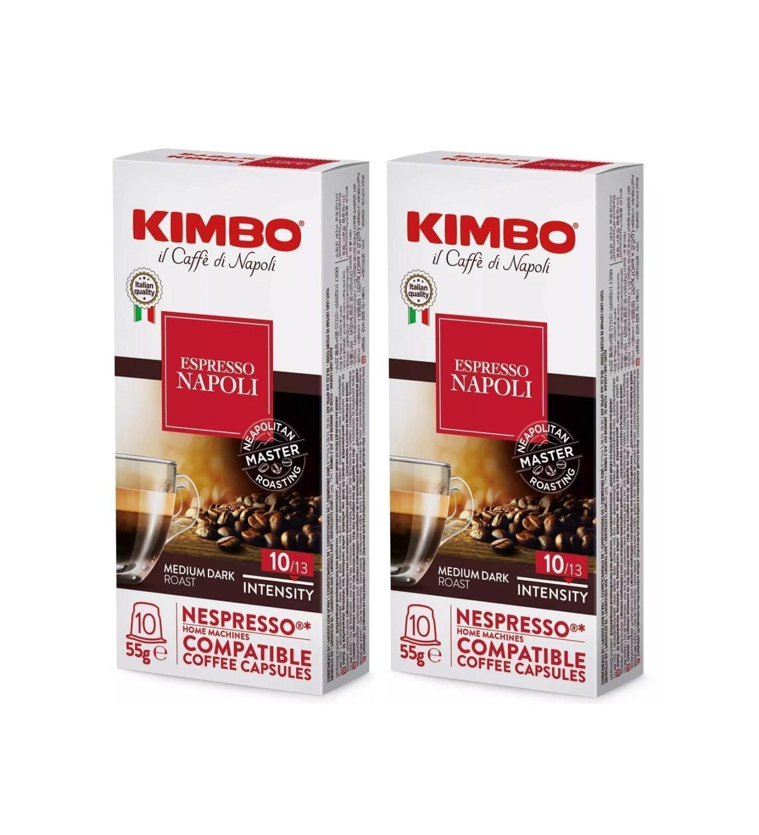 Kimbo Napoli Nespresso Compatible Capsule Coffee (10-PIECE BOX) (SET OF 2) - Buy Online on GoSupps.com