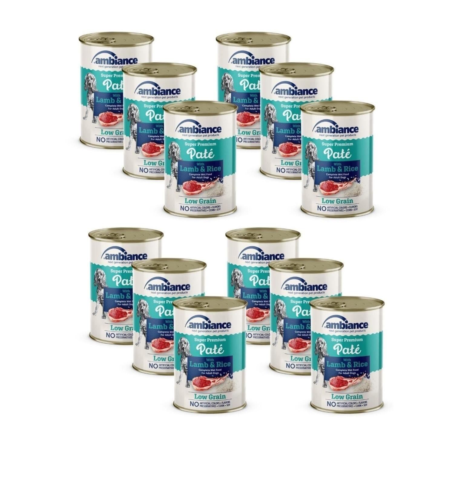 Ambiance Ambiance Adult Dog Canned Lamb Meat Paste 12 400gr