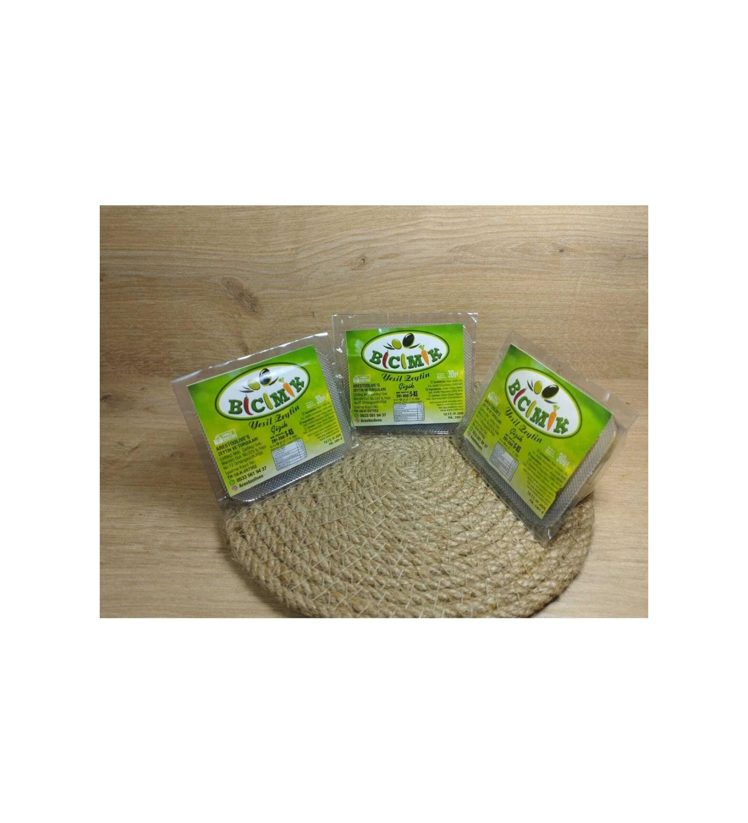 Arestoolives B c m k Edremit Green Scratched Olives 30 G X 40 Pieces - Picnic