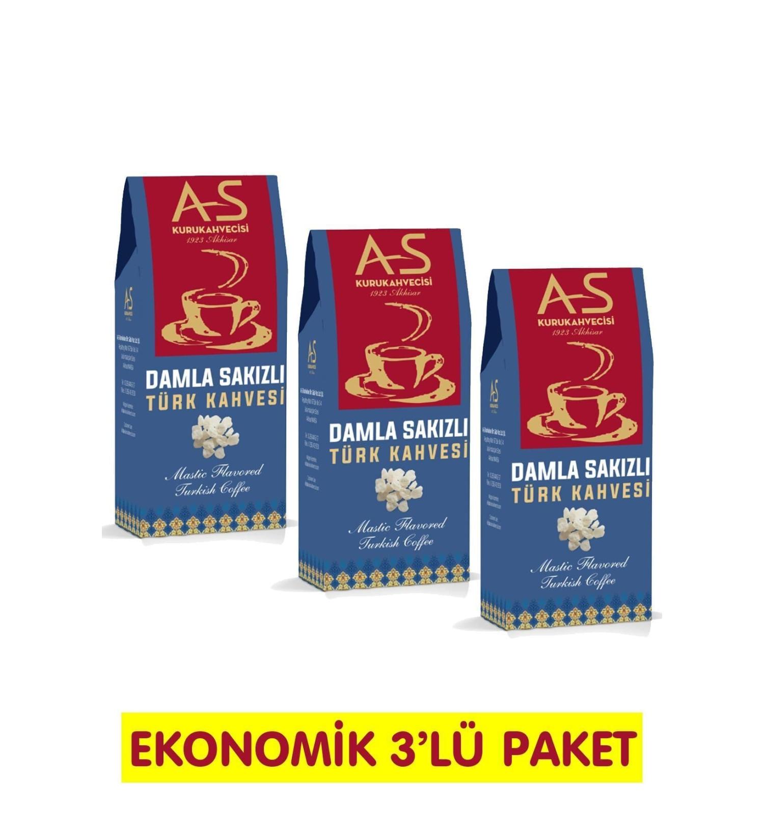 AS Kurukahvecisi Coconut Turkish Coffee 100 Gr. X 3 Pieces