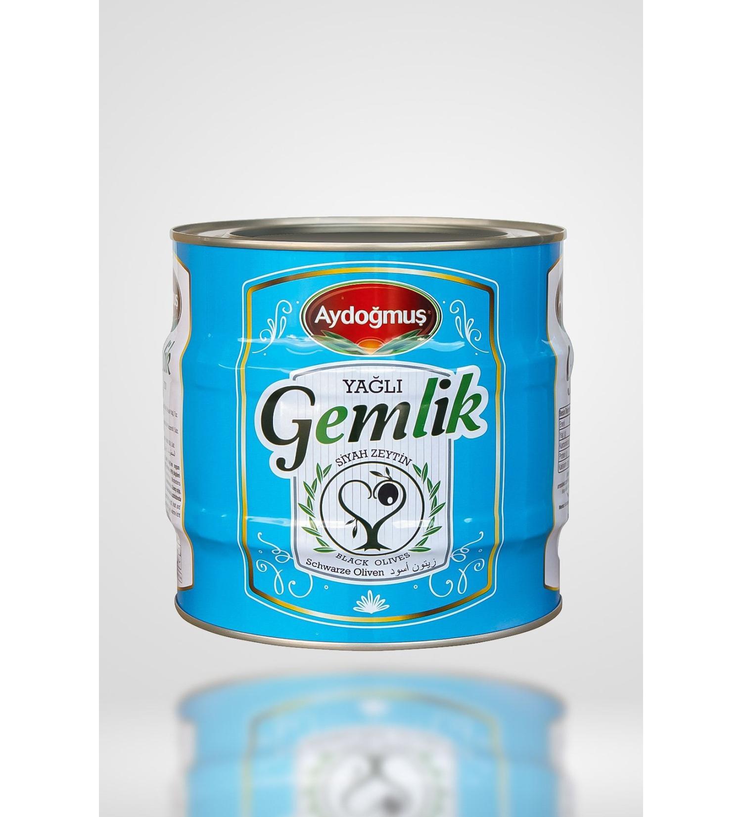 Aydo mu Gemlik Oil Black Olives 1 800 Gr Tin Ml Size